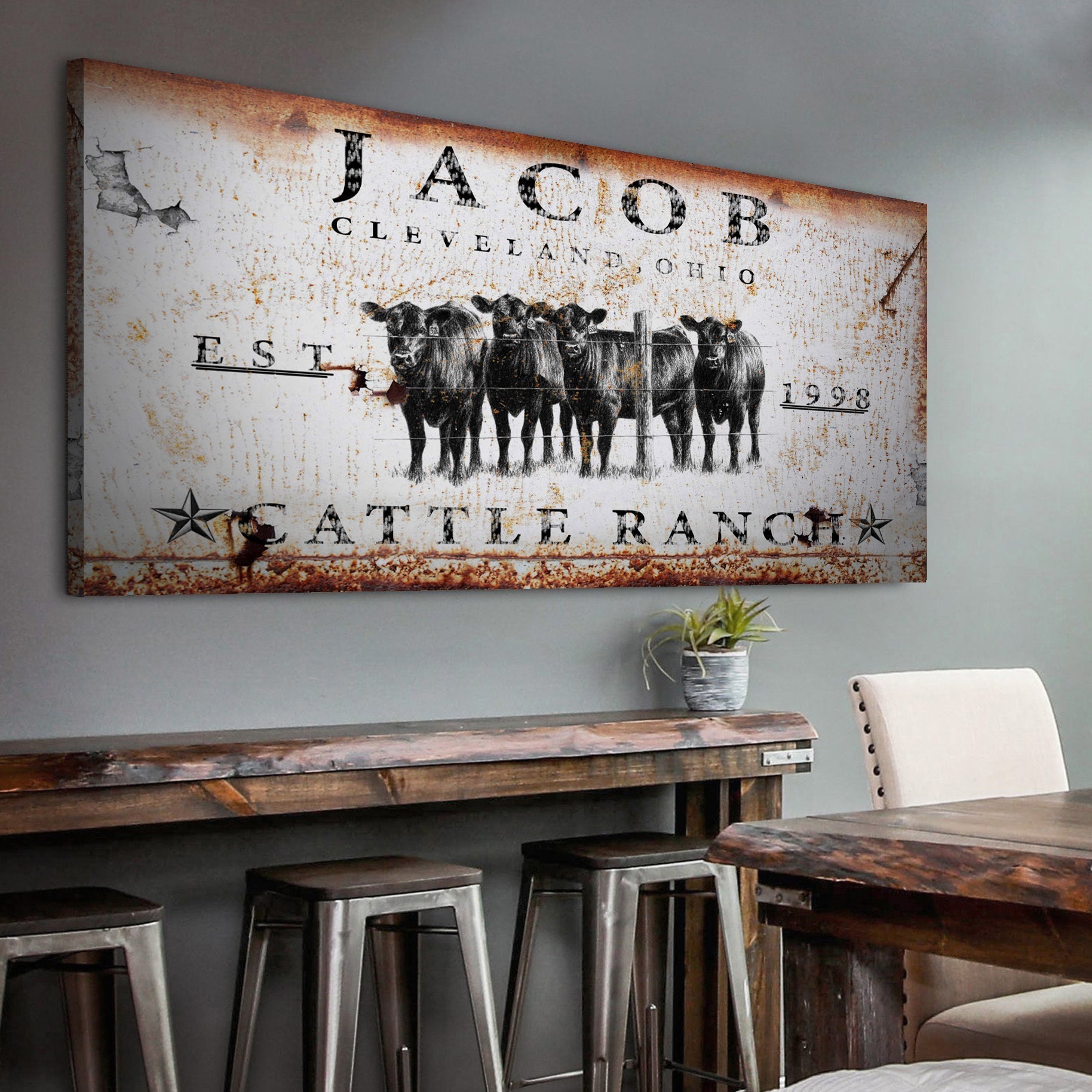 Cattle Ranch Sign IV Free Shipping on sale at MyriadMart
