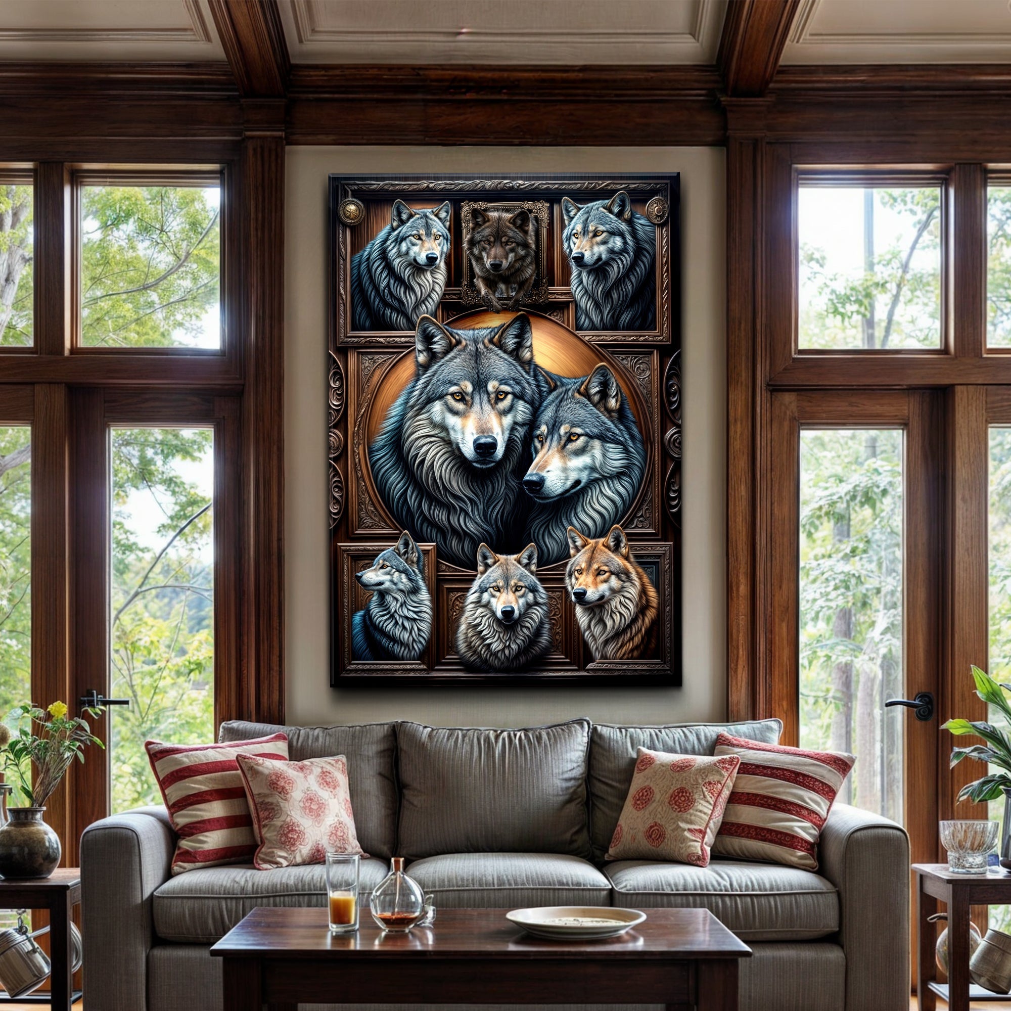 3D Wolf Collage Wall Art III on sale at MyriadMart