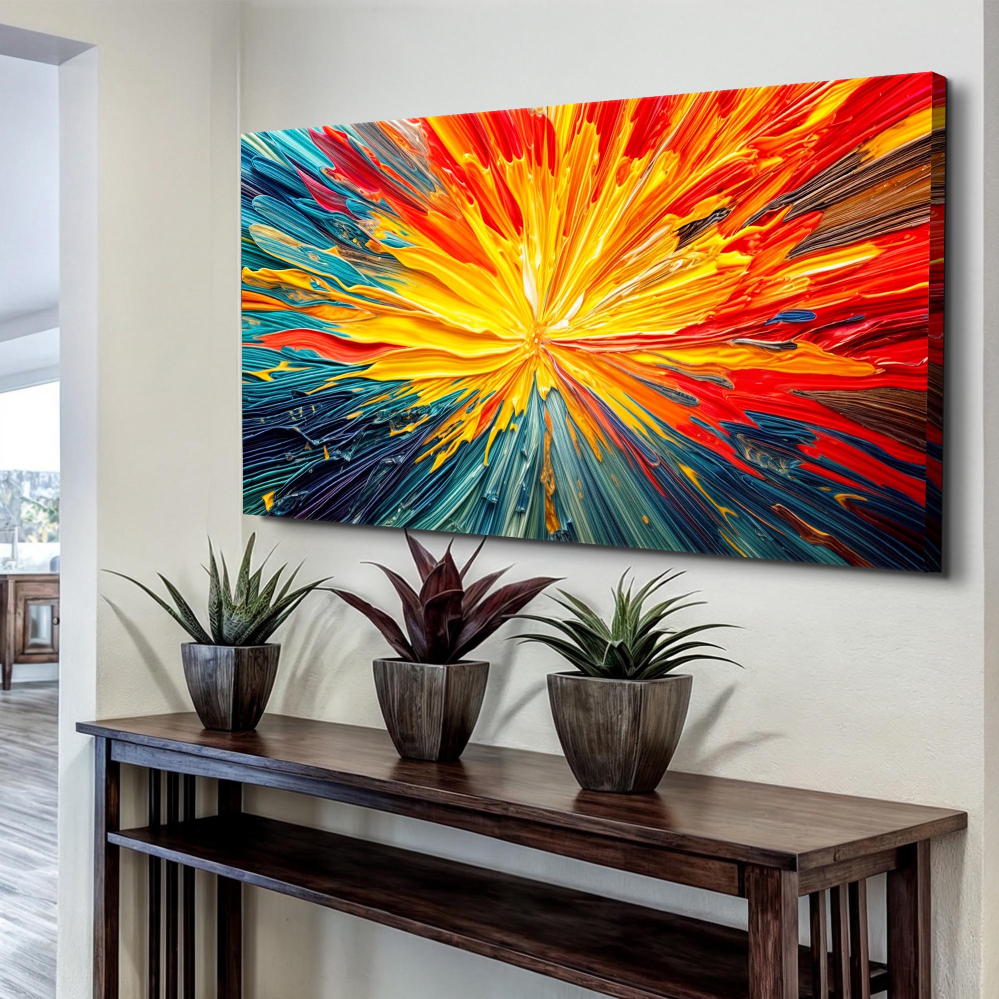 Solar Flare Impasto Wall Art on sale at MyriadMart