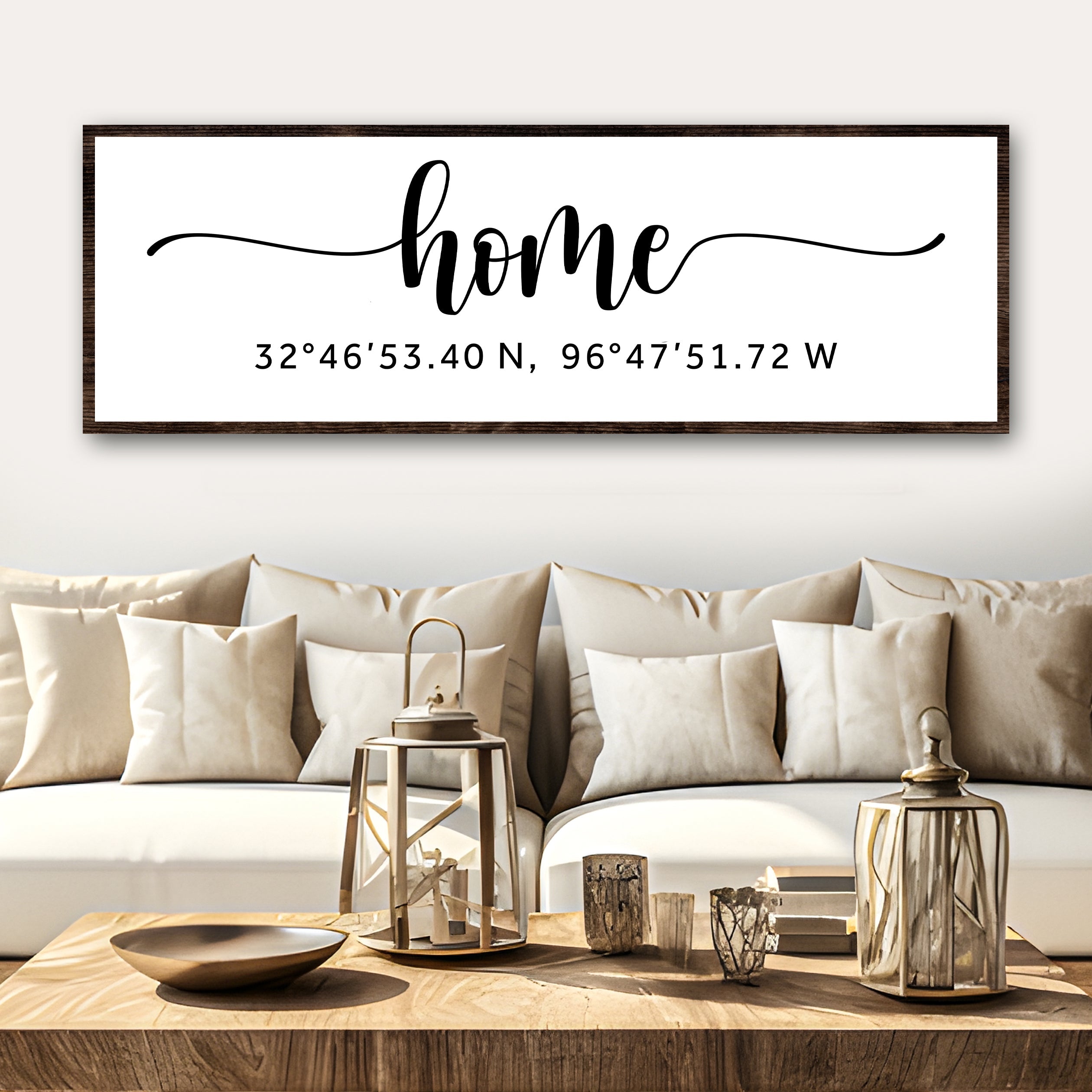 Family Home Coordinates Sign on sale at MyriadMart