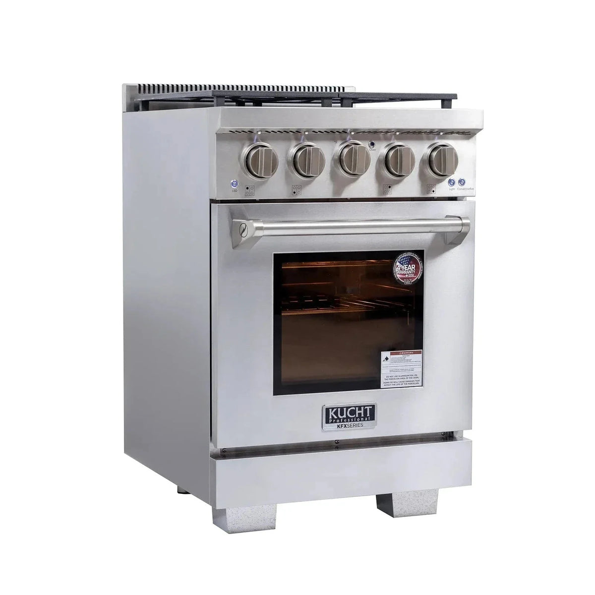 Kucht Professional 24" Gas Range Stainless Steel, True Simmer Burners, KFX2400X-S on sale at MyriadMart