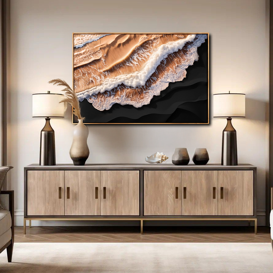 Amber Ocean Waves Wall Art on sale at MyriadMart