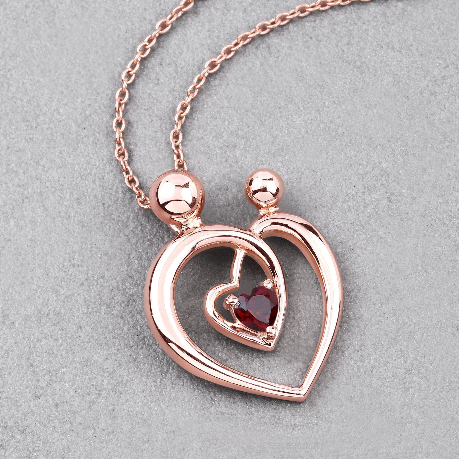 0.32 Carat Genuine Garnet .925 Sterling Silver Pendant on sale at MyriadMart