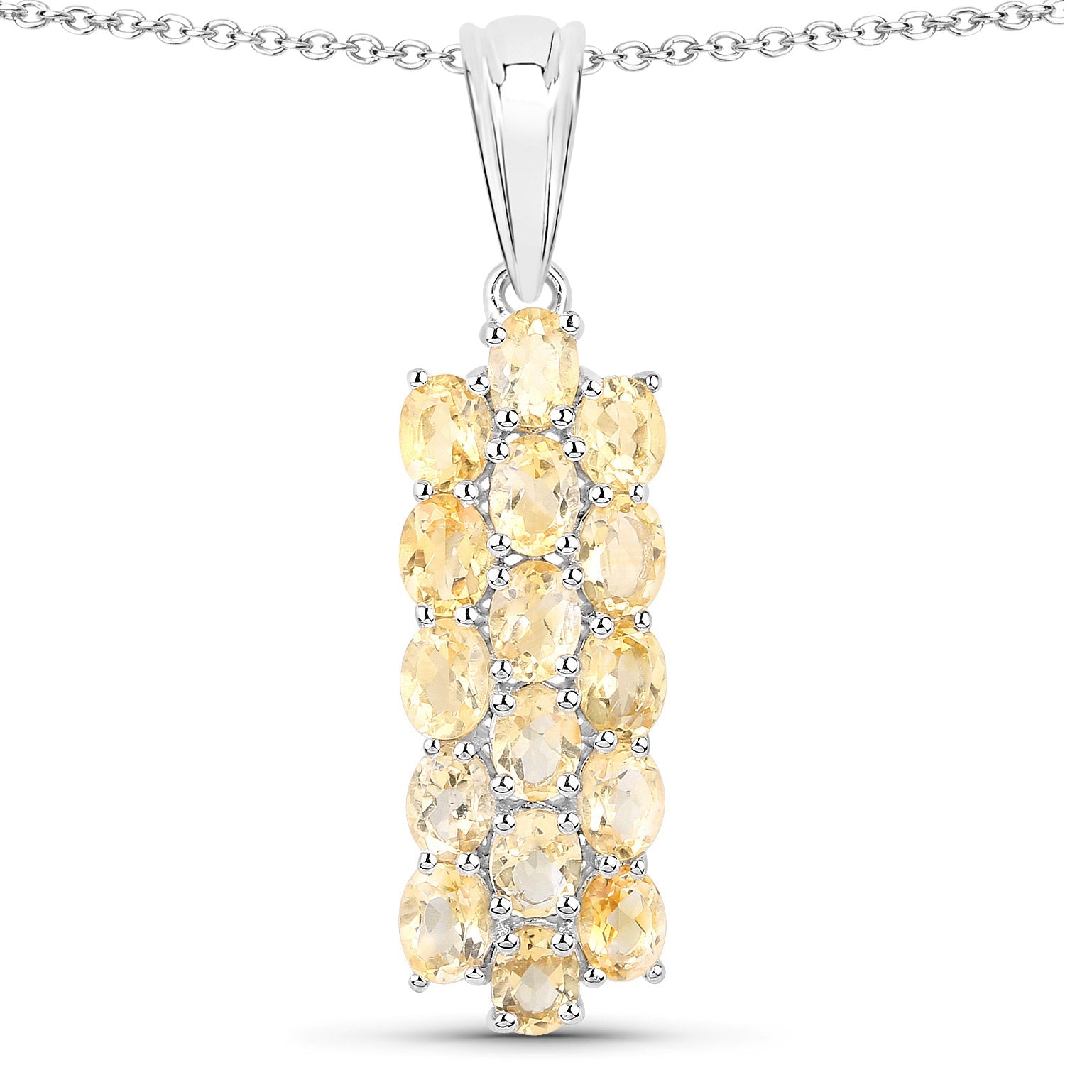 8.32 Carat Genuine Citrine .925 Sterling Silver 3 Piece Jewelry Set Ring, Earrings, and Pendant w/ Chain on sale at MyriadMart