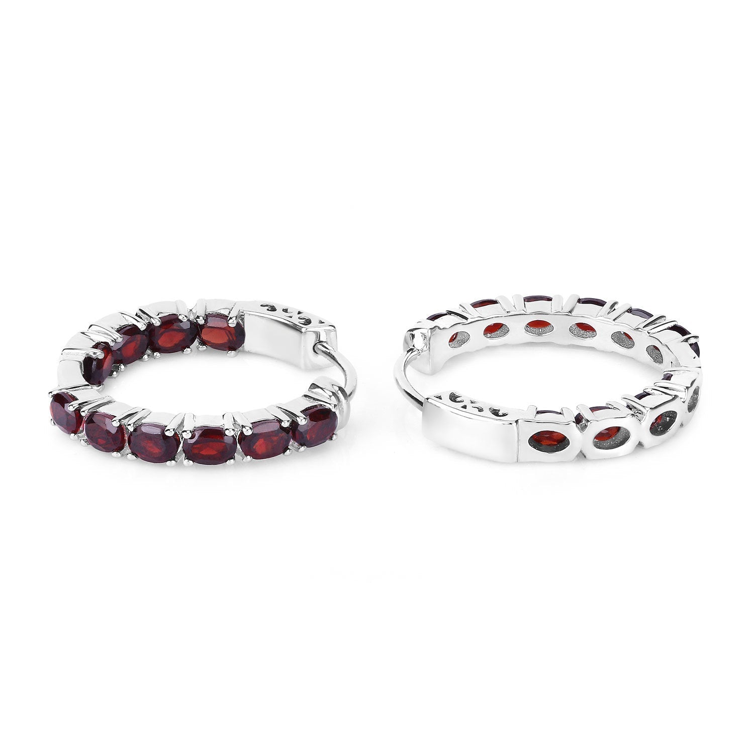 4.00 Carat Genuine Garnet .925 Sterling Silver Earrings on sale at MyriadMart