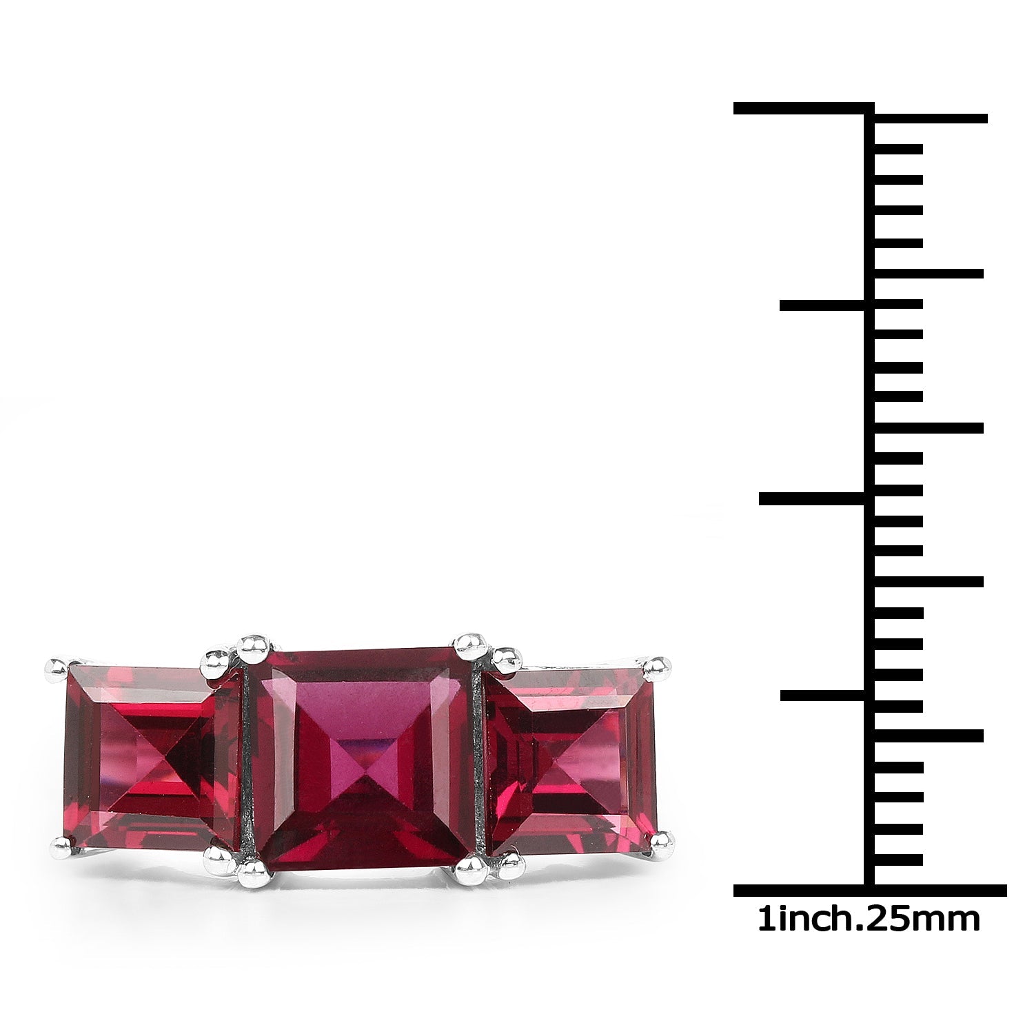 4.87 Carat Genuine Rhodolite .925 Sterling Silver Ring on sale at MyriadMart
