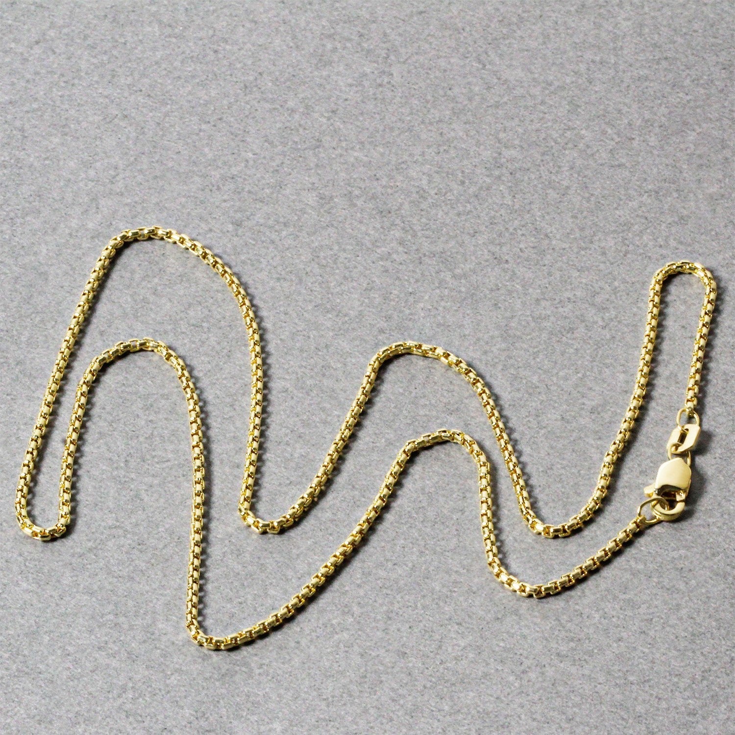14k Yellow Gold Round Box Chain 1.35 mm on sale at MyriadMart