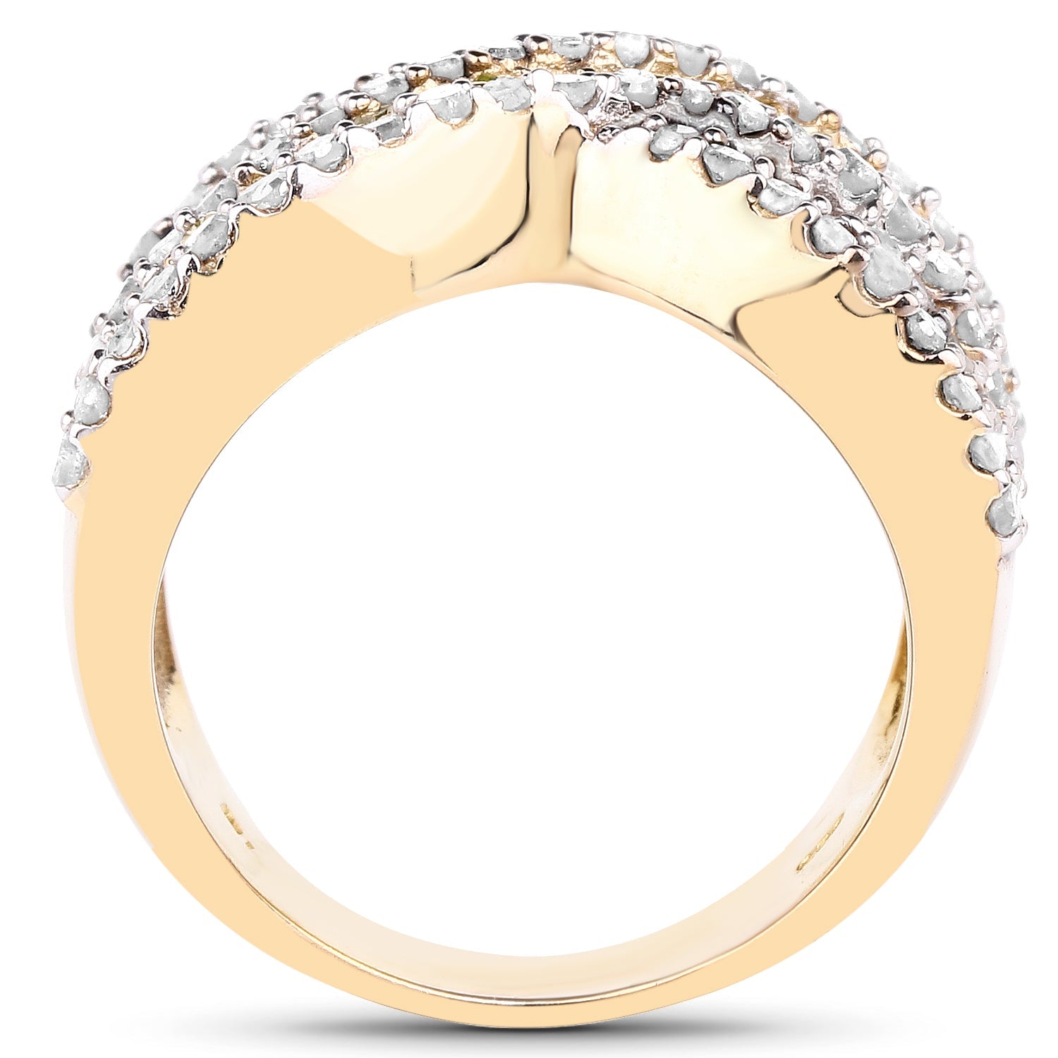14K Yellow Gold Plated 1.58 Carat Genuine Black Diamond, White Diamond & Yellow Diamond .925 Sterling Silver Ring on sale at MyriadMart