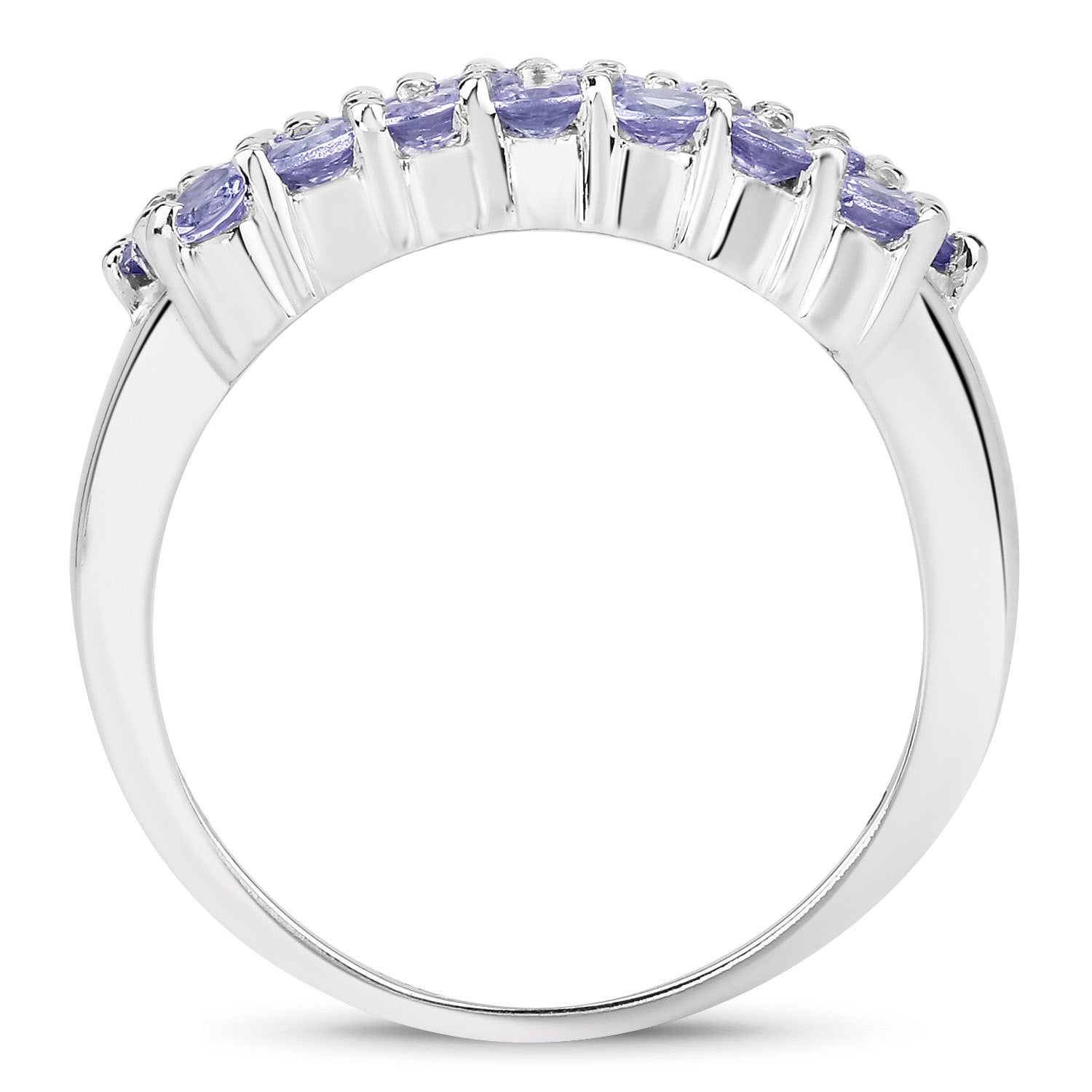 1.54 Carat Genuine Tanzanite .925 Sterling Silver Ring on sale at MyriadMart