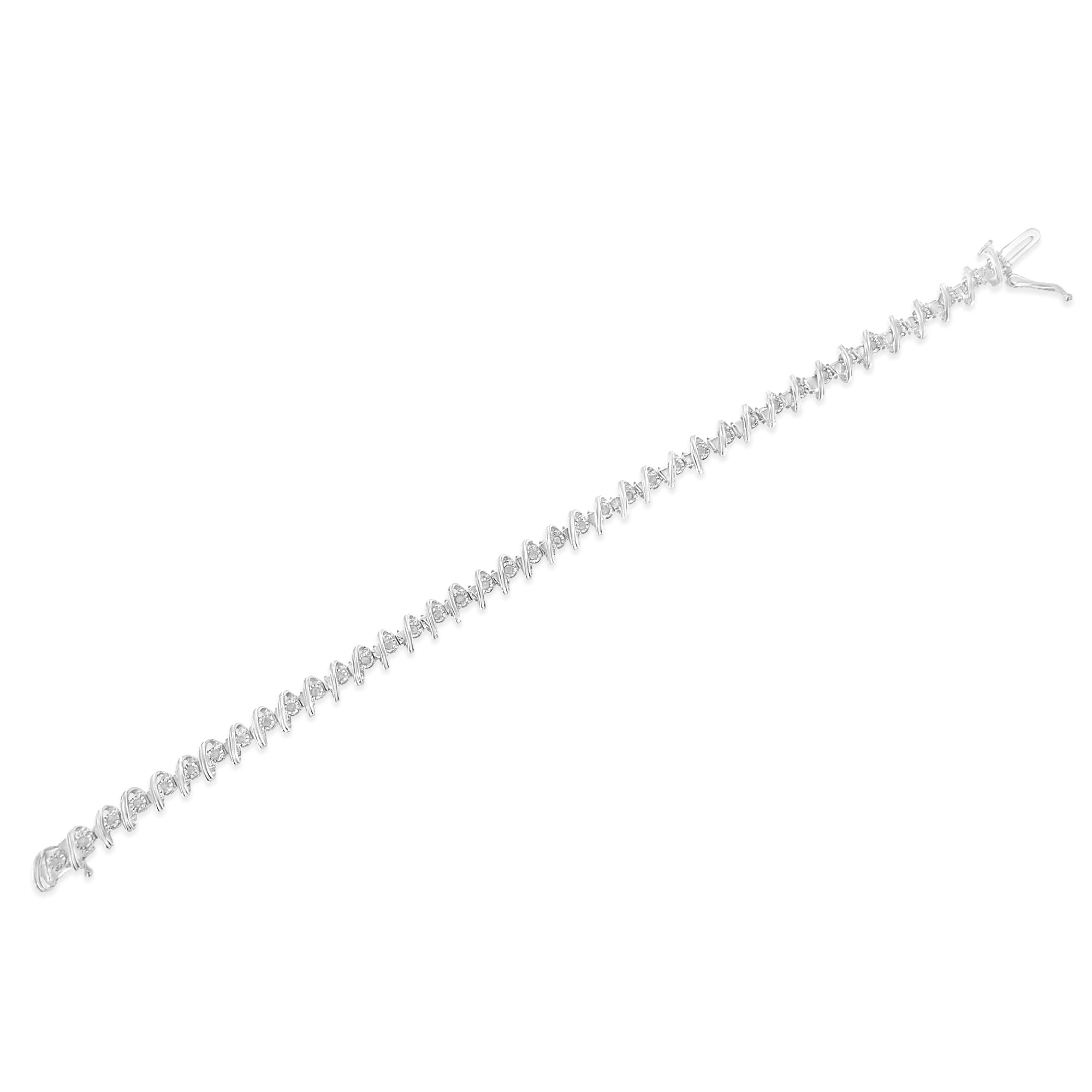 .925 Sterling Silver 1/2 Cttw Diamond Miracle-Set 7" Tennis Bracelet I-J Color, I3 Clarity on sale at MyriadMart