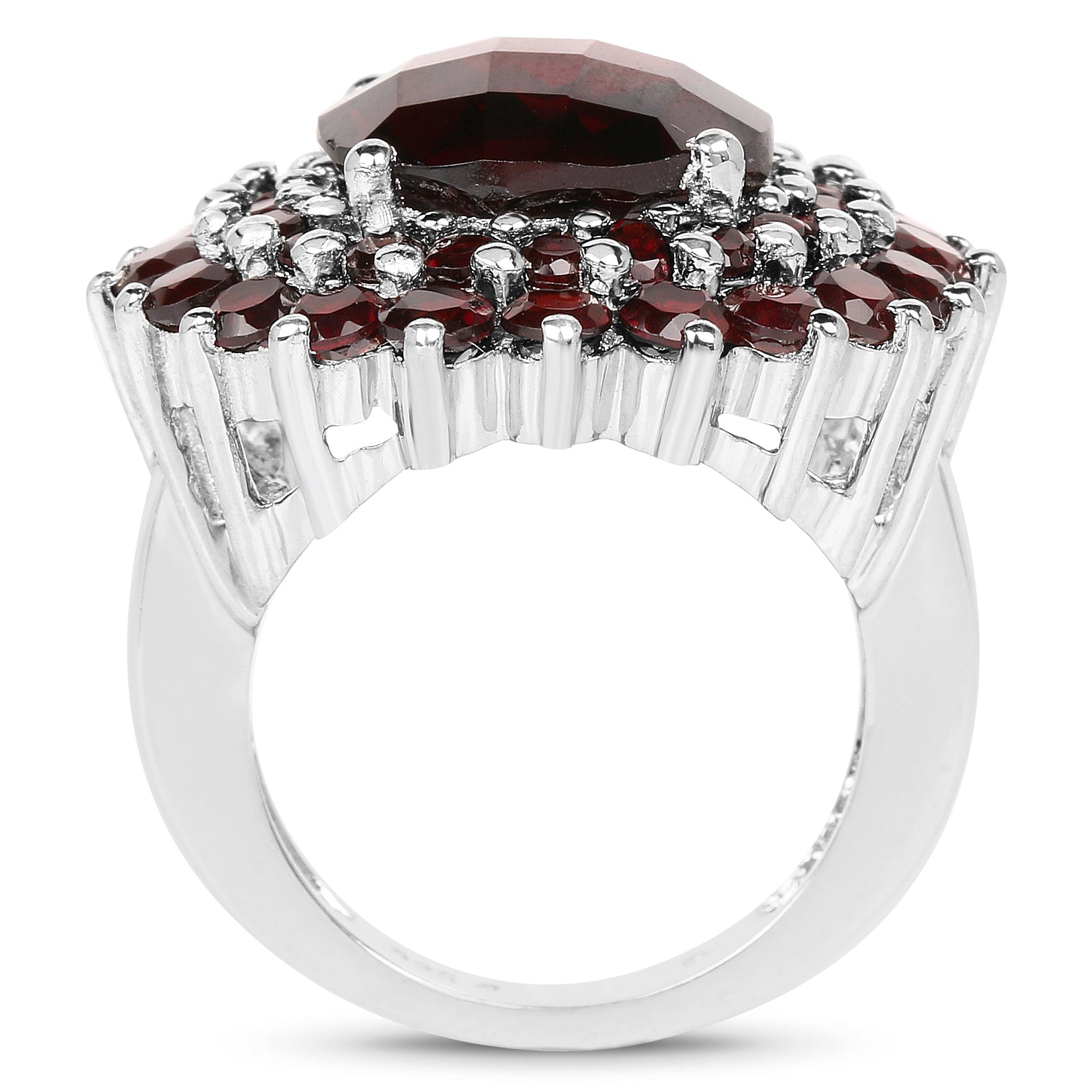 9.90 Carat Genuine Garnet .925 Sterling Silver Ring on sale at MyriadMart