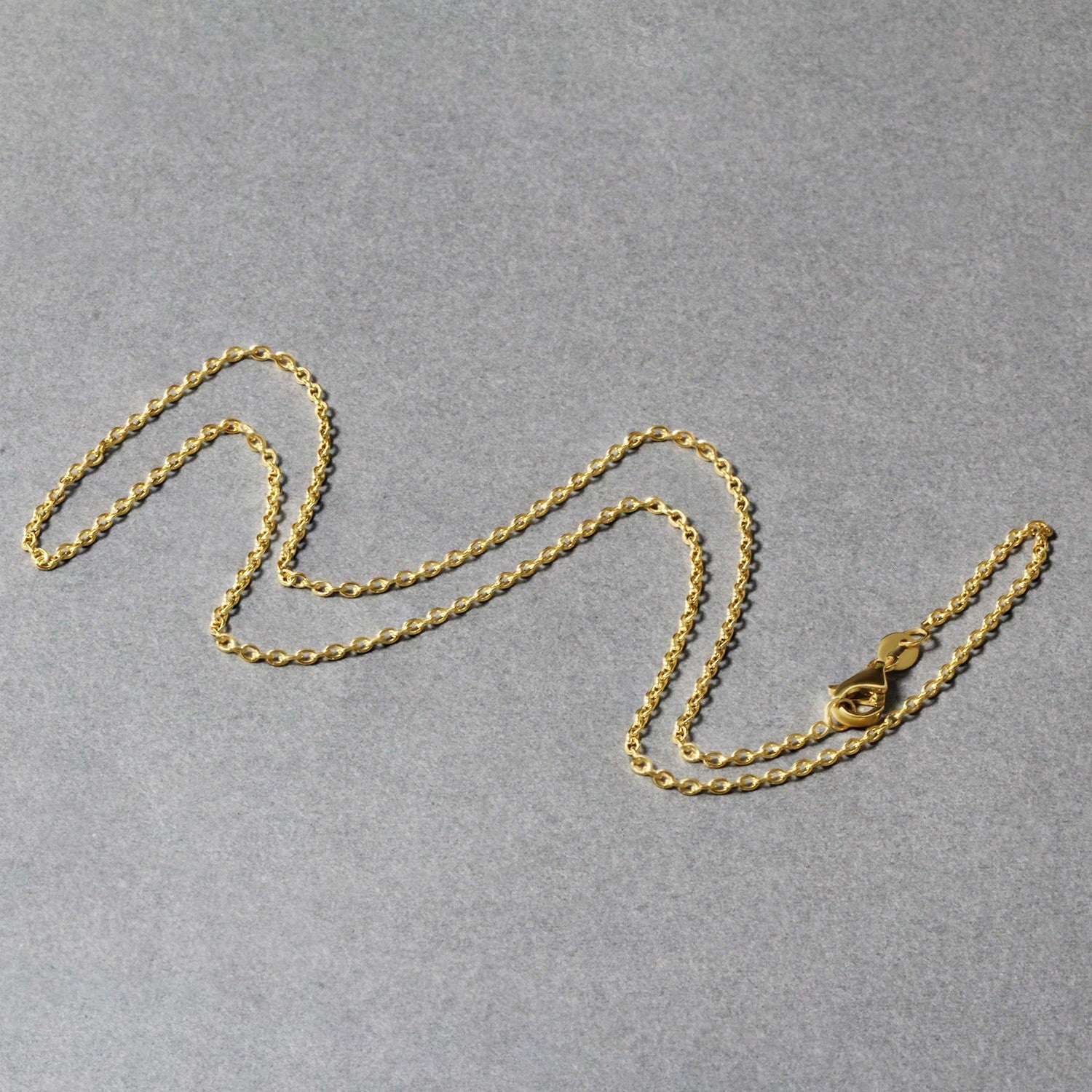 14k Yellow Gold Round Cable Link Chain 1.5mm on sale at MyriadMart