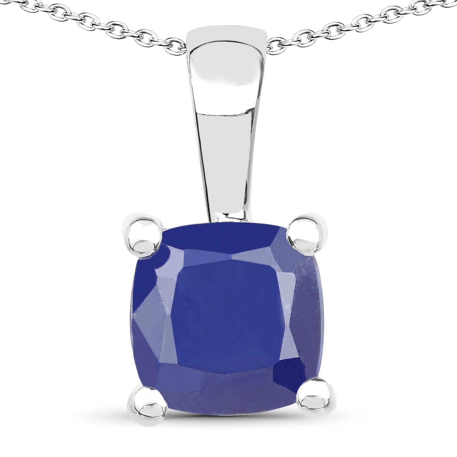 3.00 Carat Genuine Emerald, Glass Filled Ruby & Glass Filled Sapphire .925 Sterling Silver Pendant on sale at MyriadMart