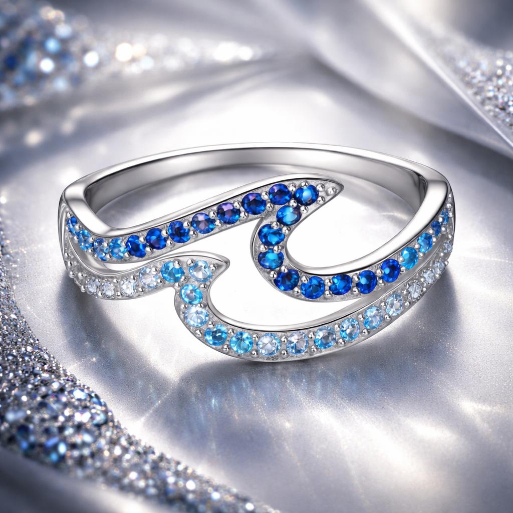 925 Sterling Silver Size 6.0 White Gold Plated CZ Ring for Women on sale at MyriadMart