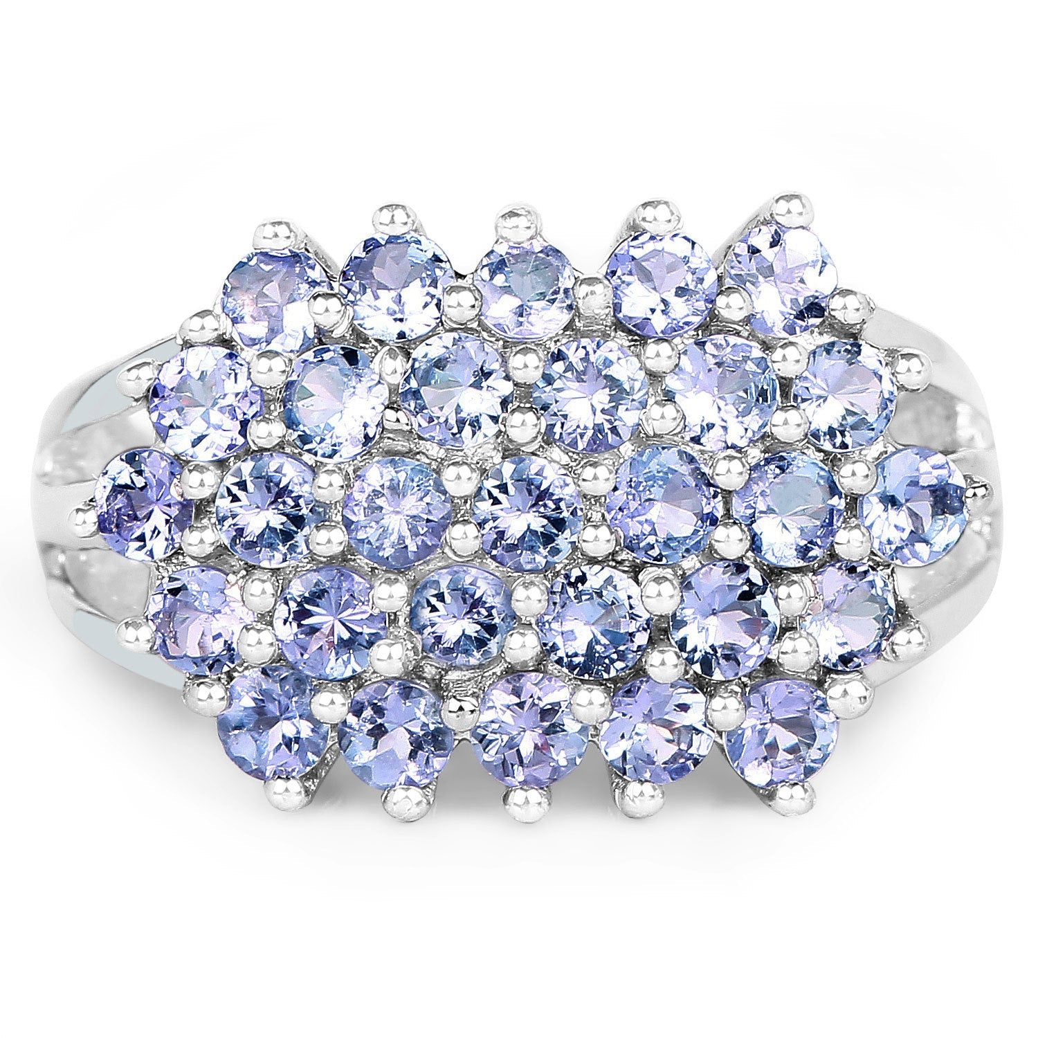 2.03 Carat Genuine Tanzanite .925 Sterling Silver Ring on sale at MyriadMart