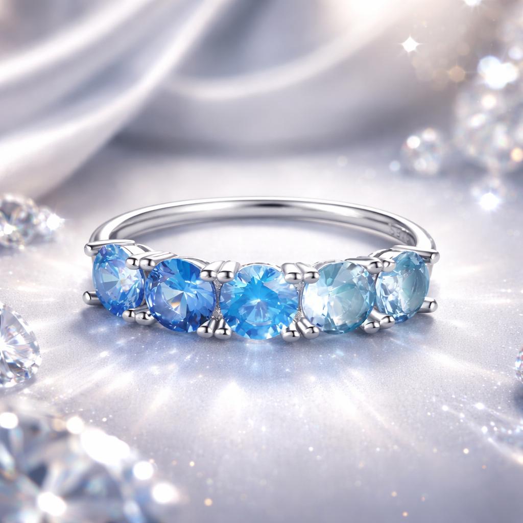 925 Sterling Silver Ring with White Gold Plating for Women, Size 6.0 on sale at MyriadMart