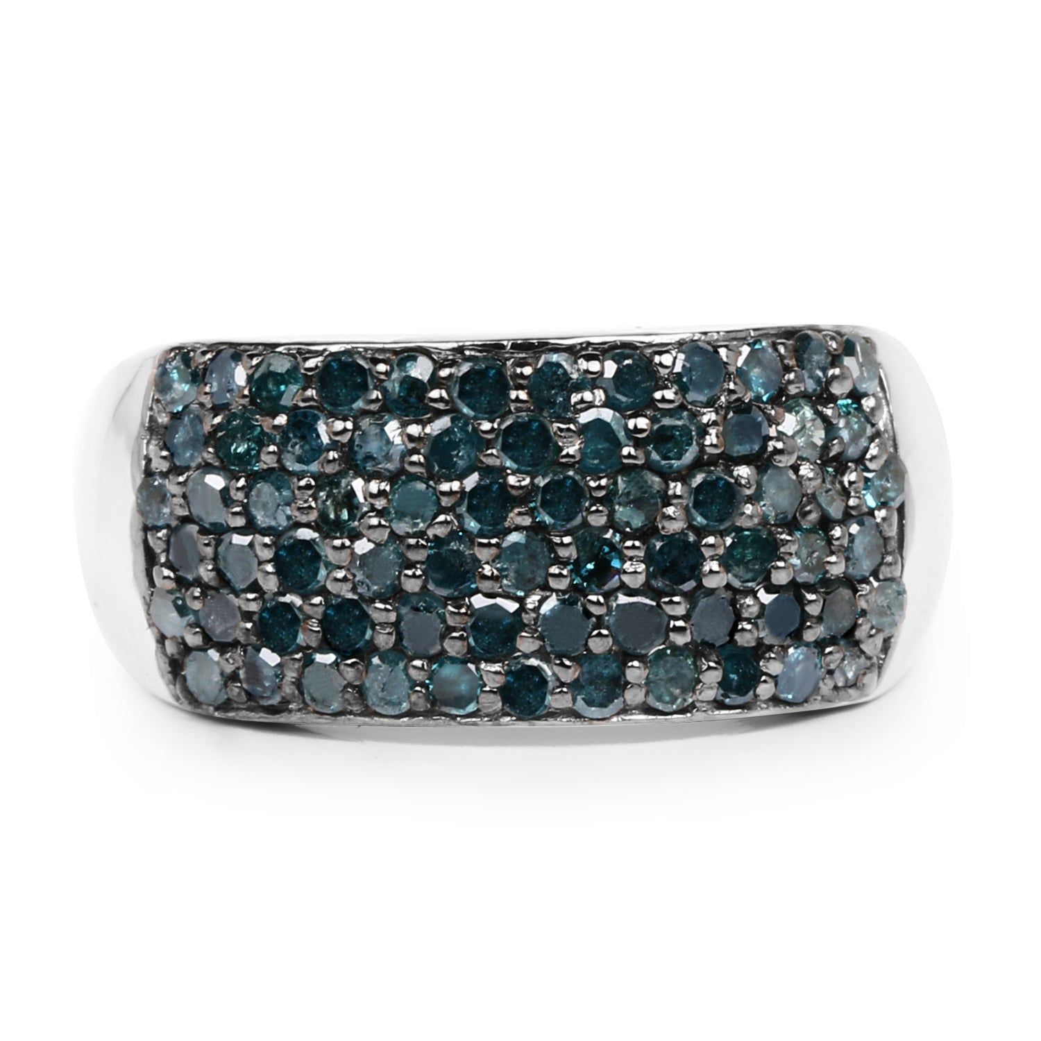1.17 Carat Genuine Blue Diamond .925 Sterling Silver Ring on sale at MyriadMart