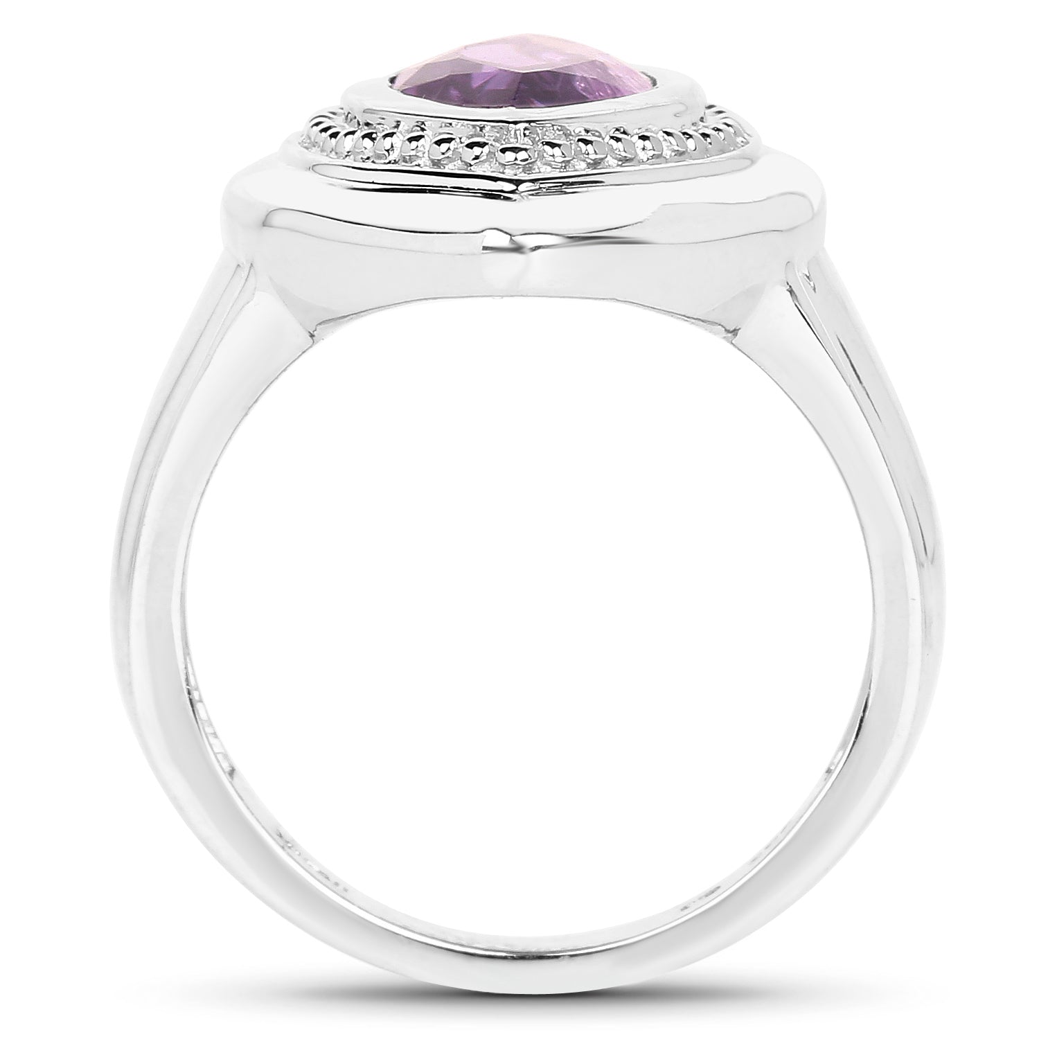 2.00 Carat Genuine Amethyst .925 Sterling Silver Ring on sale at MyriadMart