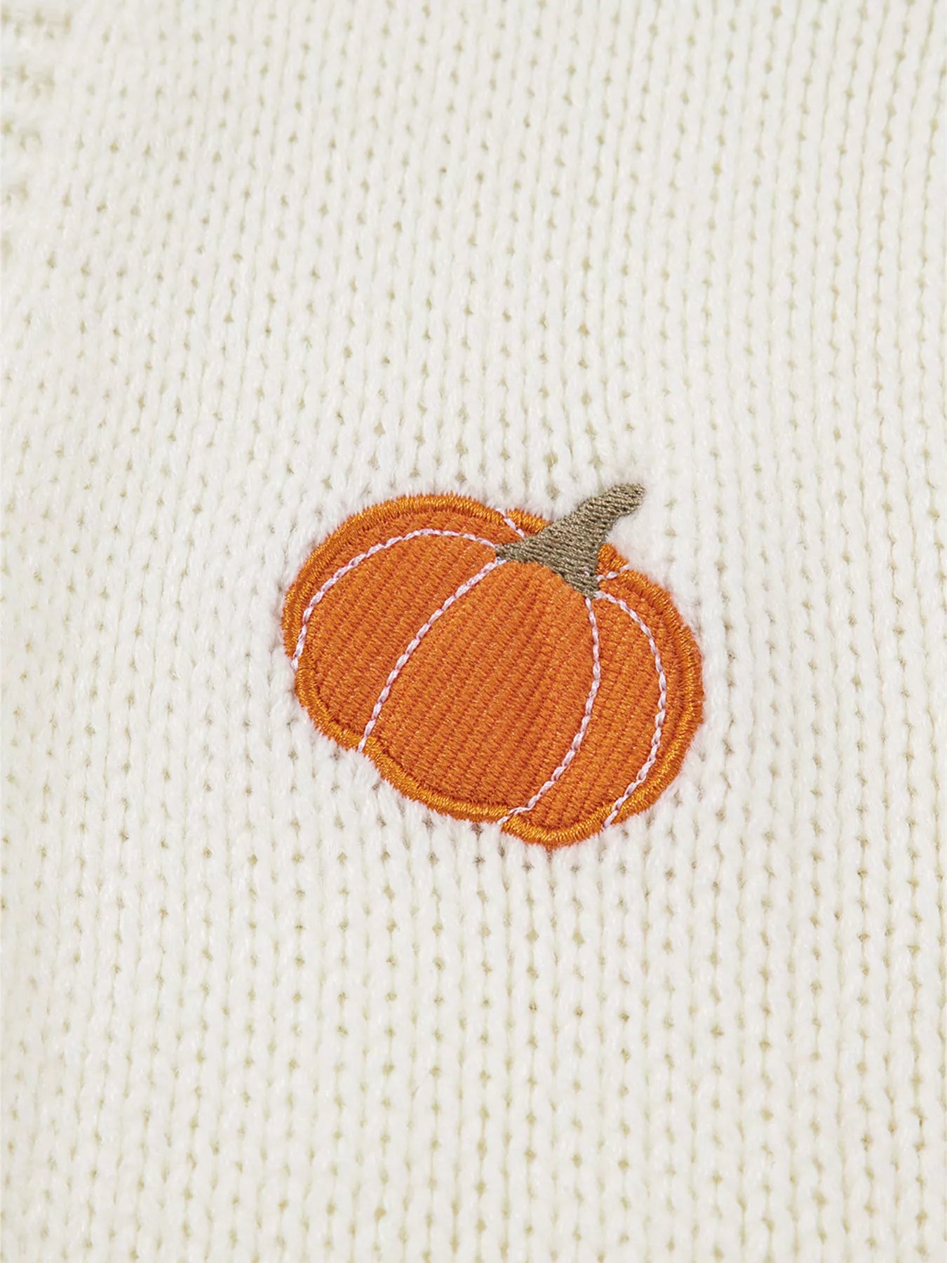 Halloween Pumpkin Embroidered Knit Cardigan - MyriadMart