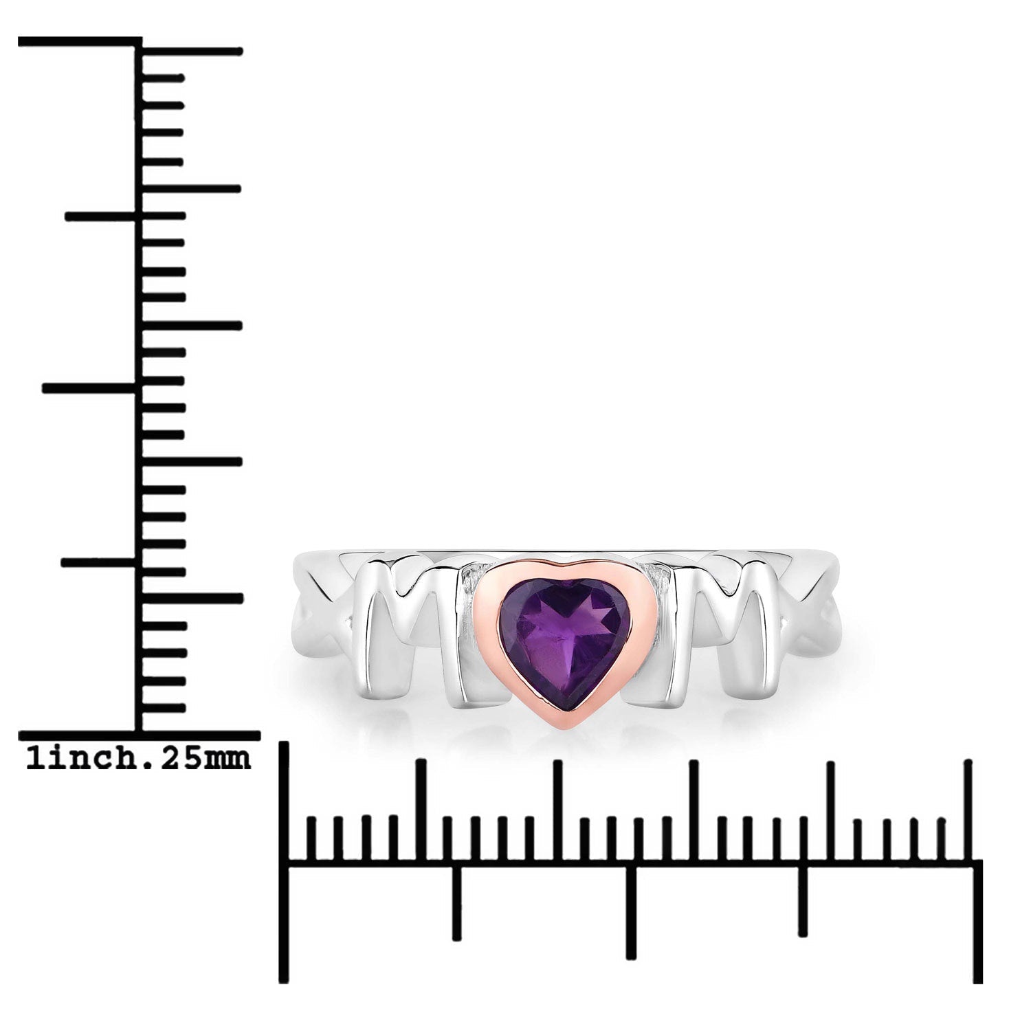 0.43 Carat Genuine Amethyst .925 Sterling Silver Ring on sale at MyriadMart