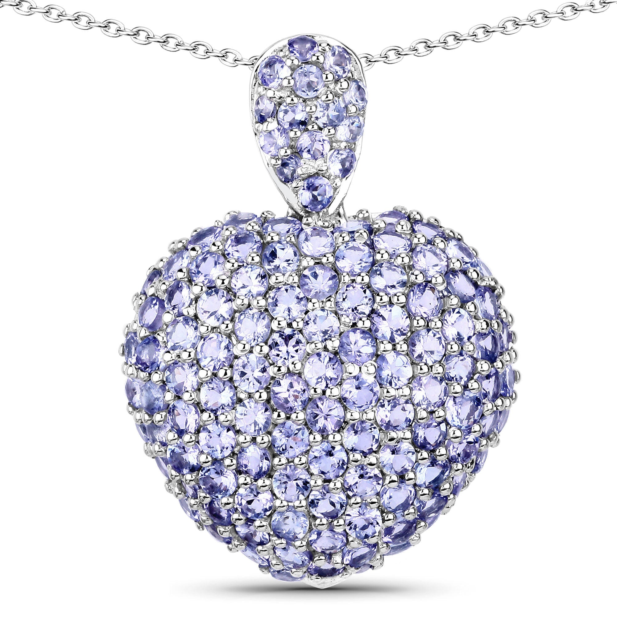 6.01 Carat Genuine Tanzanite .925 Sterling Silver Pendant on sale at MyriadMart
