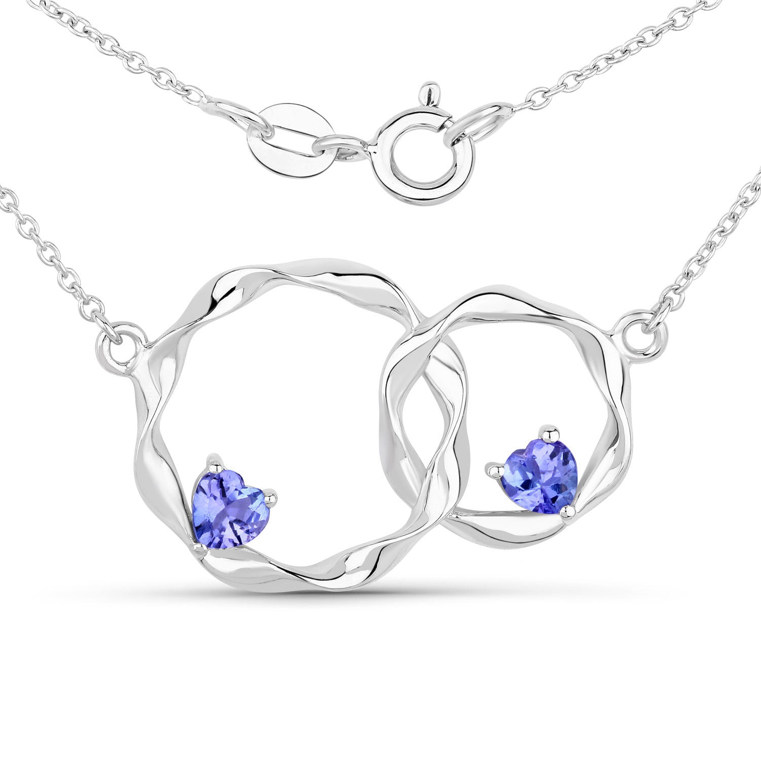 0.38 Carat Genuine Tanzanite .925 Sterling Silver Pendant on sale at MyriadMart