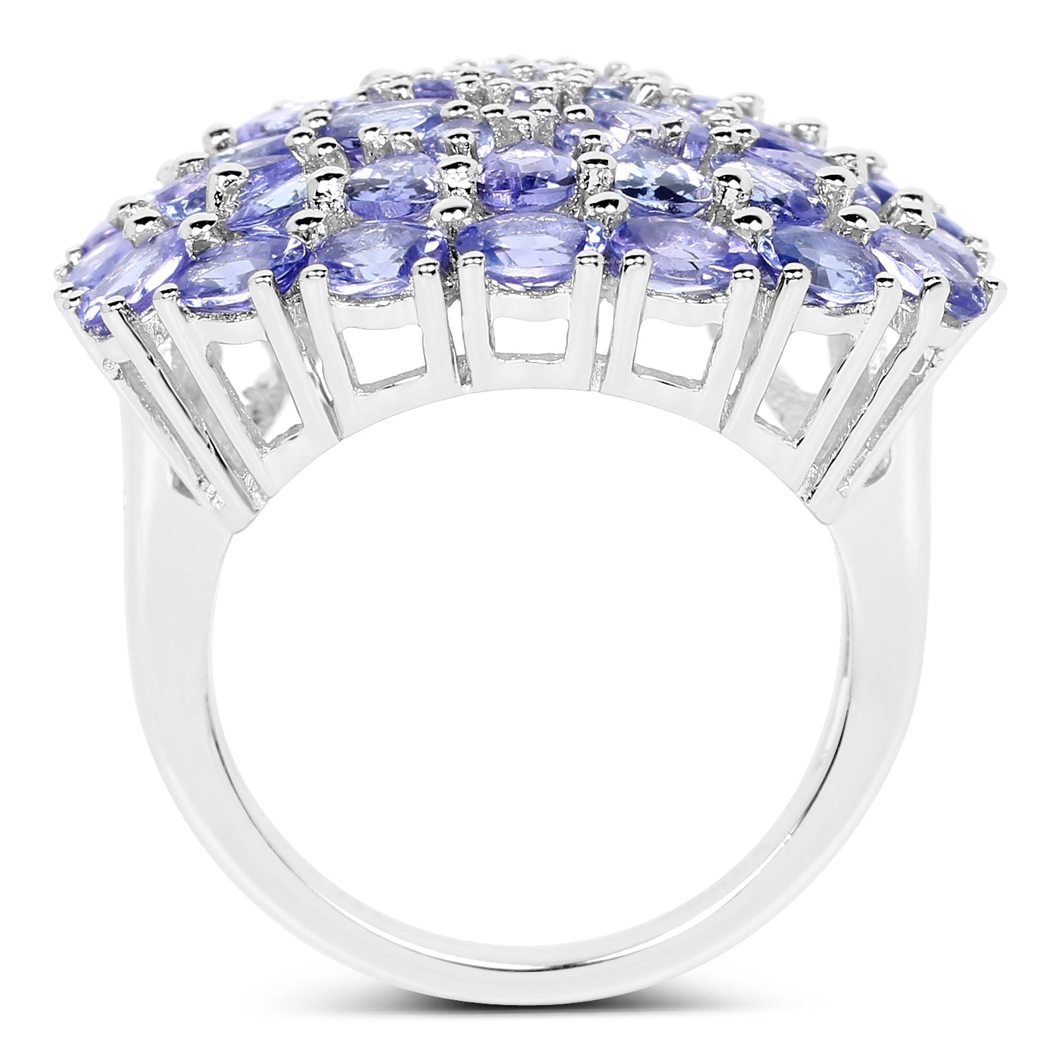 5.93 Carat Genuine Tanzanite .925 Sterling Silver Ring on sale at MyriadMart
