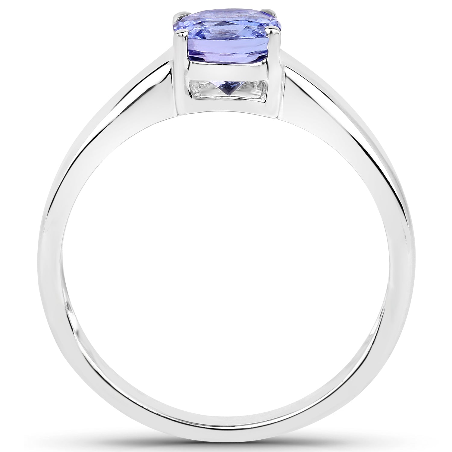1.05 Carat Genuine Tanzanite .925 Sterling Silver ring on sale at MyriadMart