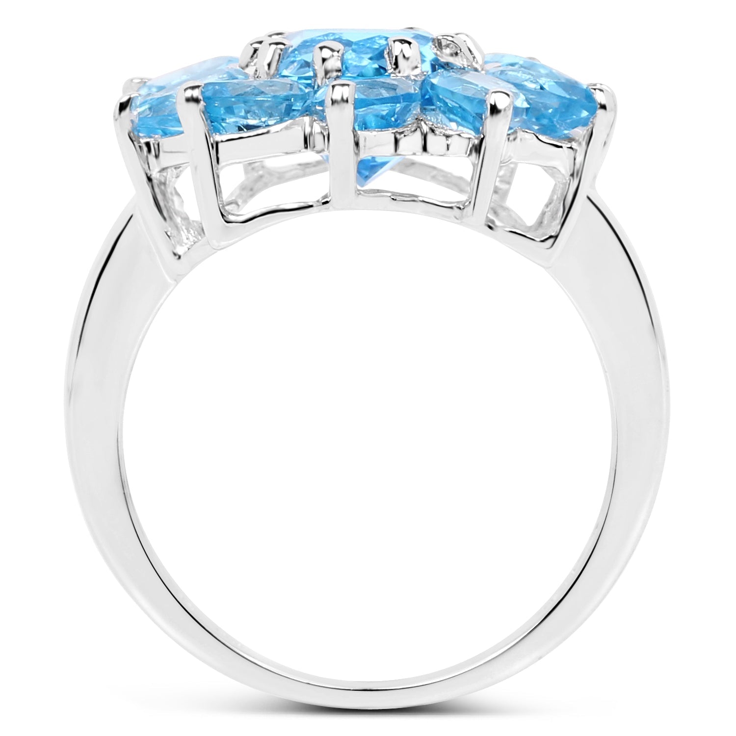 6.35 Carat Genuine Swiss Blue Topaz .925 Sterling Silver Ring on sale at MyriadMart