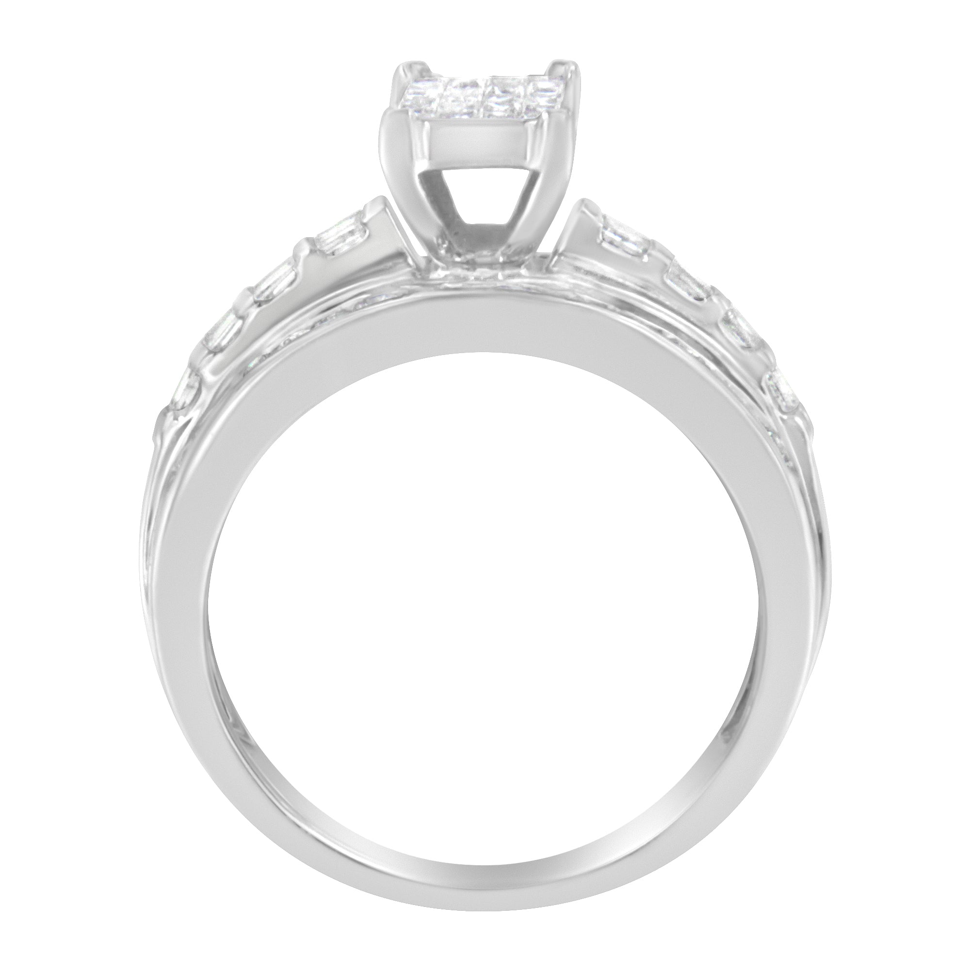 10KT White Gold Diamond Composite Ring 1 cttw, H-I Color, SI2-I1 Clarity on sale at MyriadMart