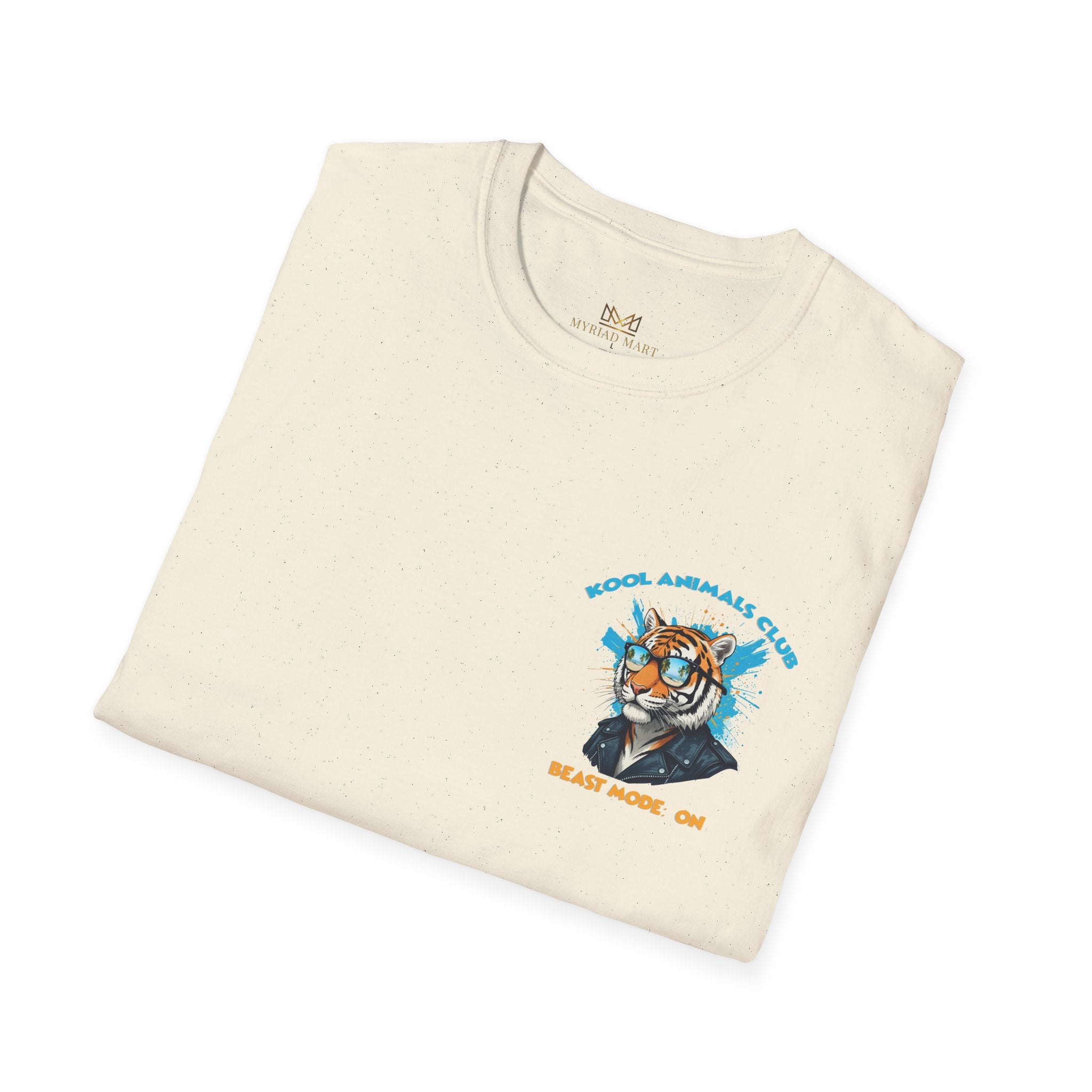 Kool Animals Club Tee, Beast Mode Unisex T-Shirt, Fun Graphic Tee, Animal Lover Gift, Cool Casual Wear, Cool Tiger on sale at MyriadMart