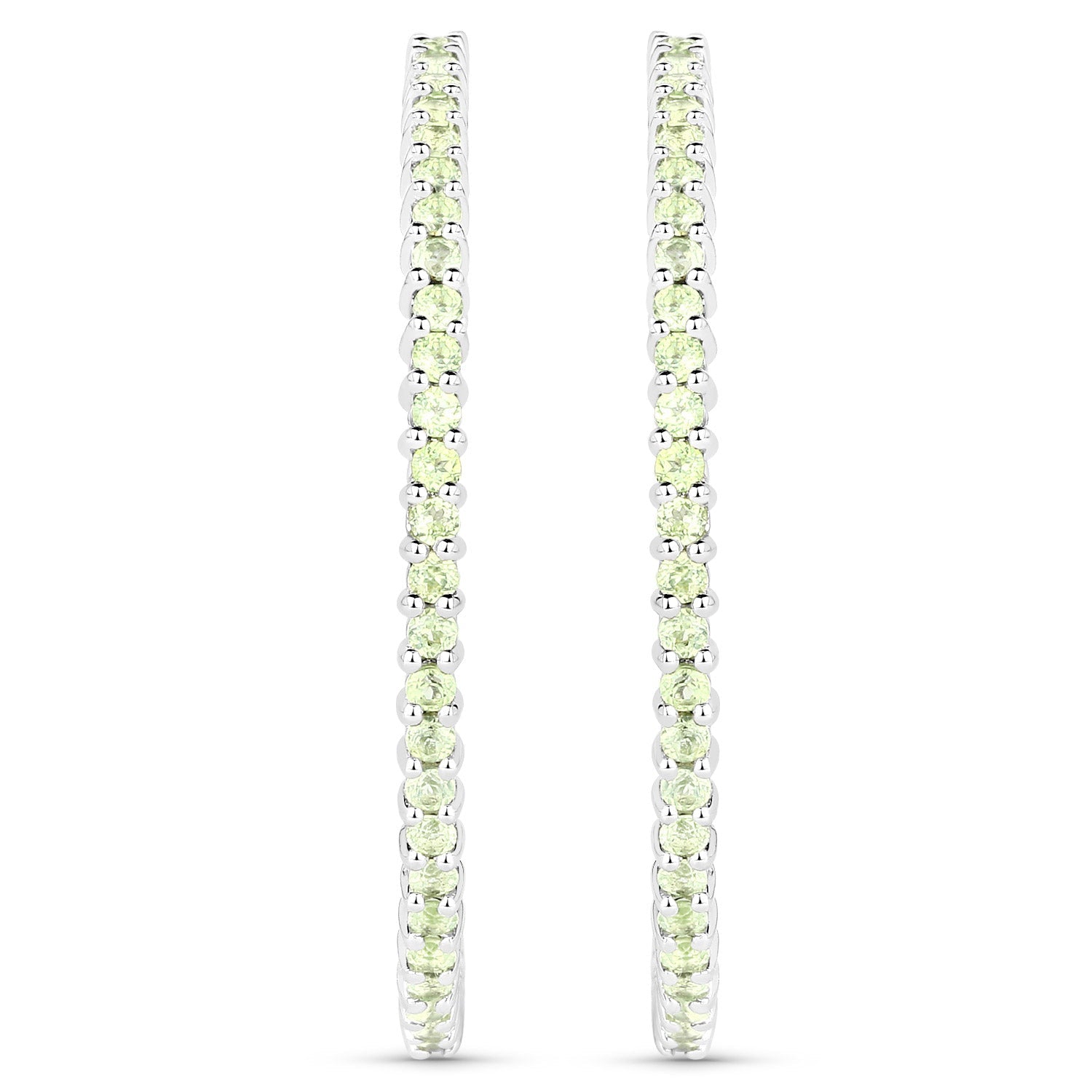3.50 Carat Genuine Peridot .925 Sterling Silver Earrings on sale at MyriadMart