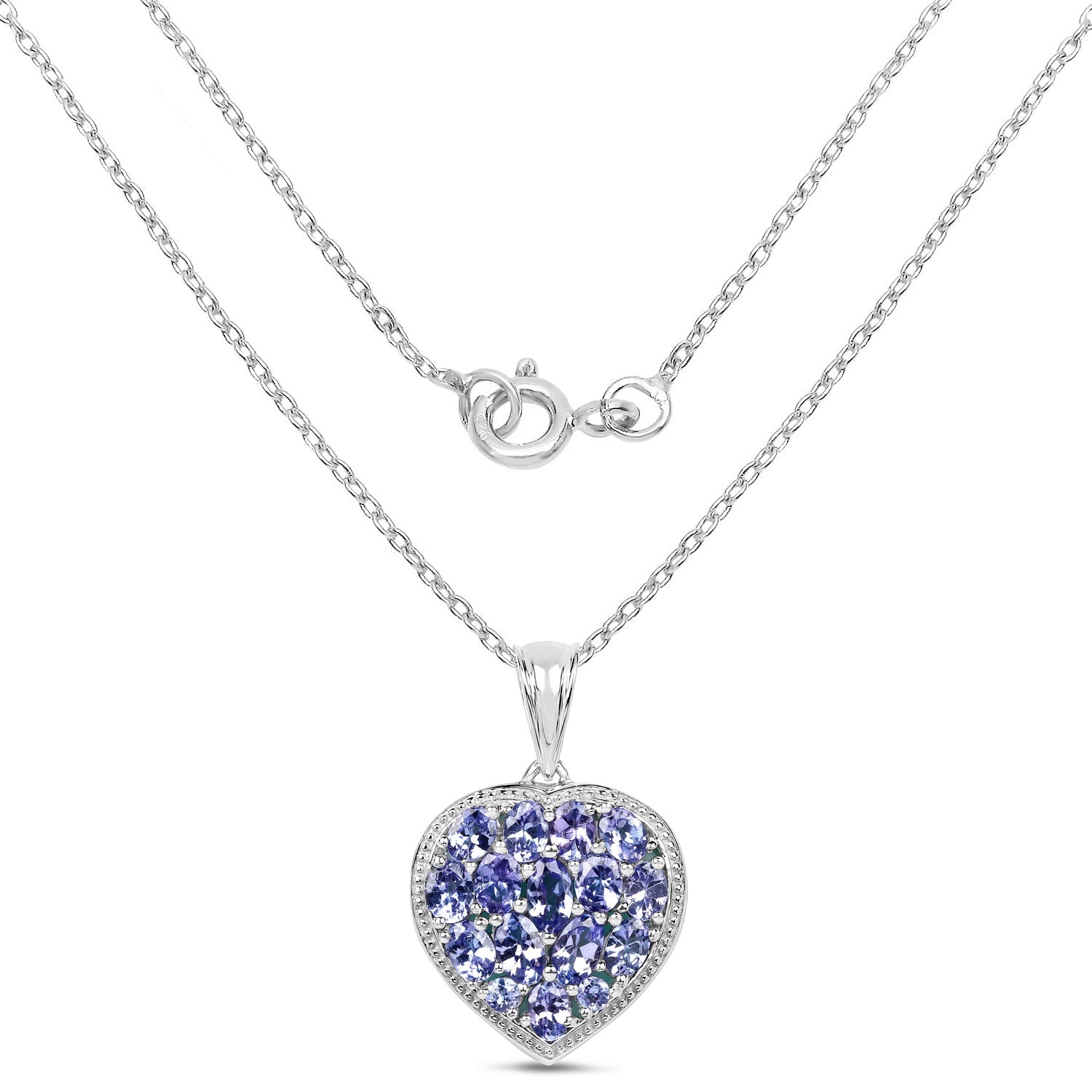 9.79 Carat Genuine Amazonite & Tanzanite .925 Sterling Silver Pendant on sale at MyriadMart