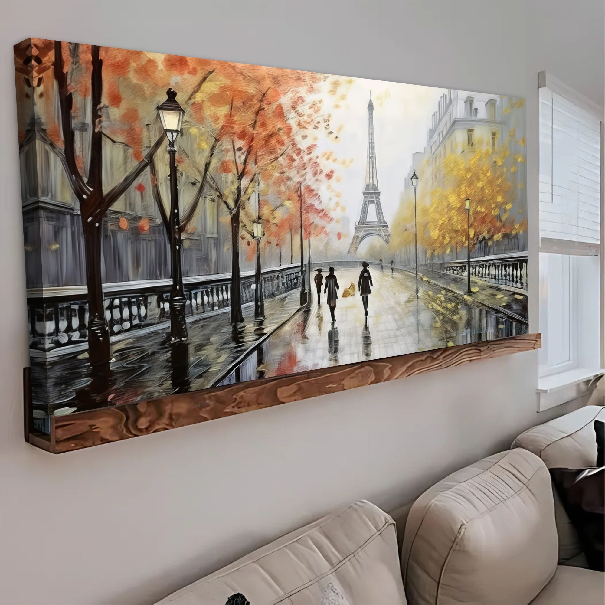 Parisian Rain Cityscape Impasto Wall Art on sale at MyriadMart