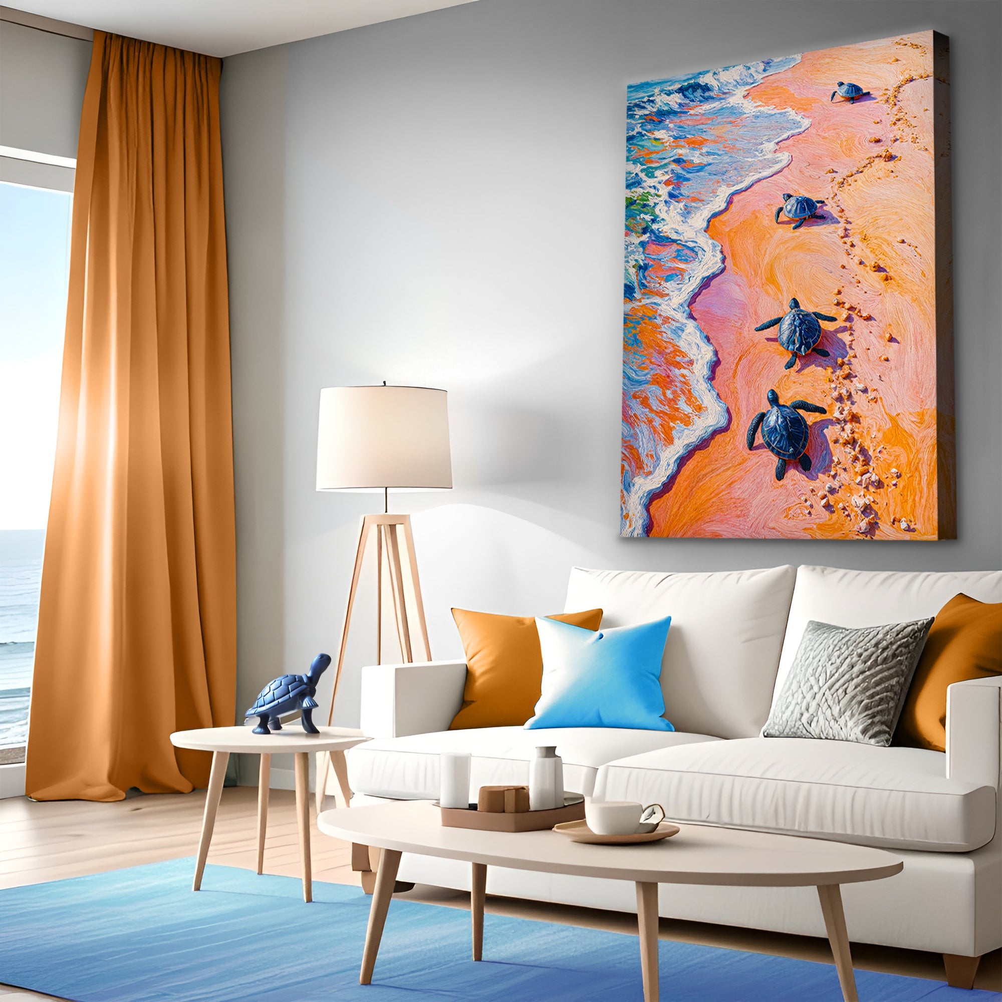 Turtles' Journey To The Sea Wall Art on sale at MyriadMart