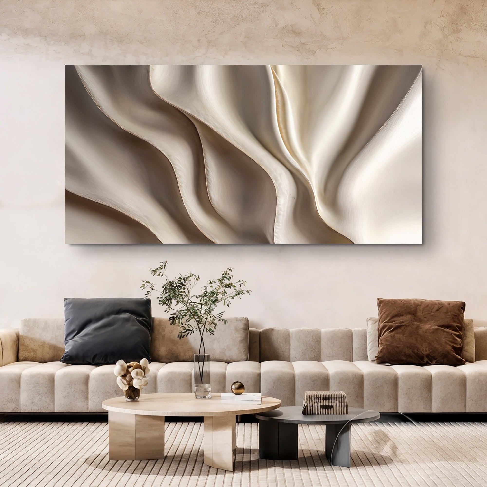 Beige Minimalist Wall Art V on sale at MyriadMart