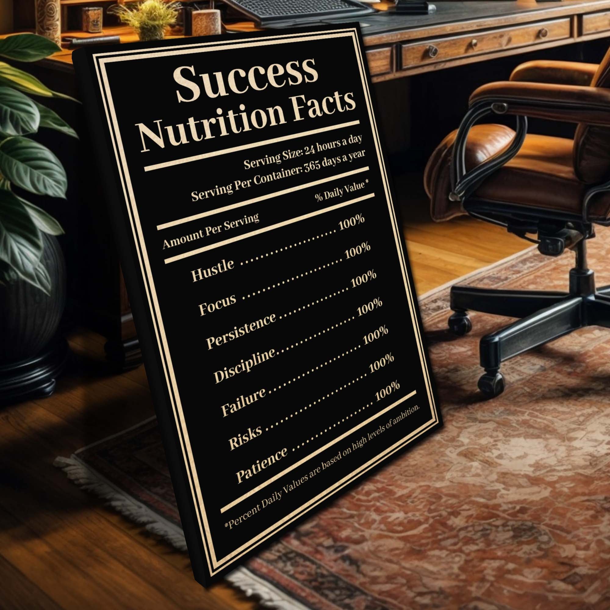 Ingredients For Success Motivational Wall Sign on sale at MyriadMart