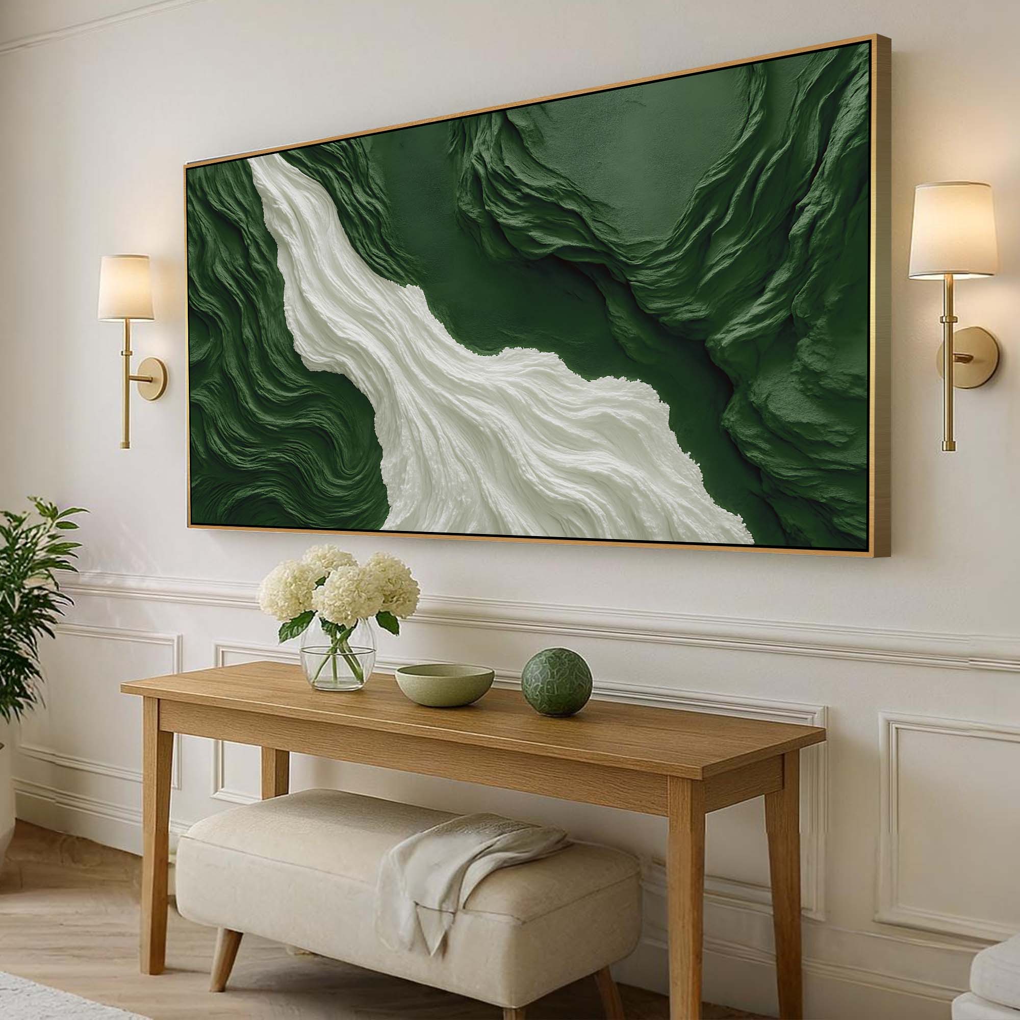 Green Rivers Abstract Wall Art on sale at MyriadMart