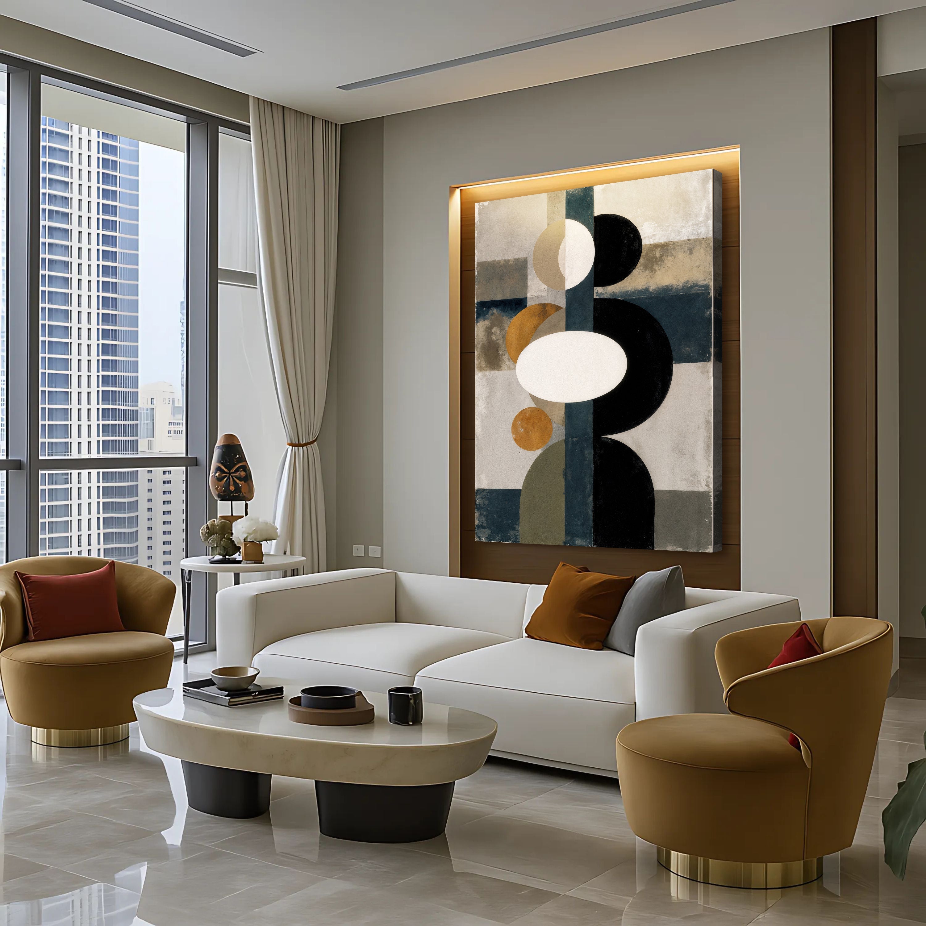 Abstract Contemporary Geometry Wall Art on sale at MyriadMart