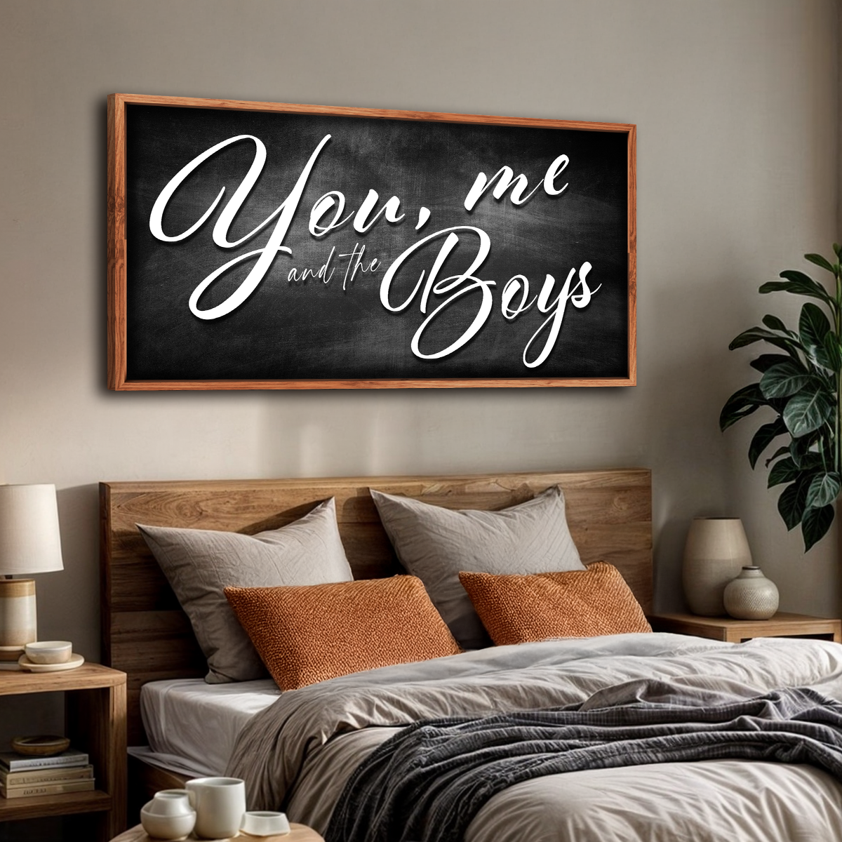 You Me and the Boys Farmhouse Family Sign II on sale at MyriadMart