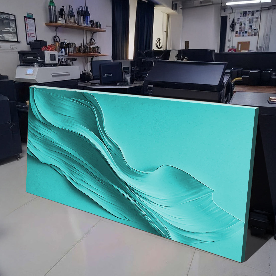 Turquoise Minimalist Wall Art on sale at MyriadMart