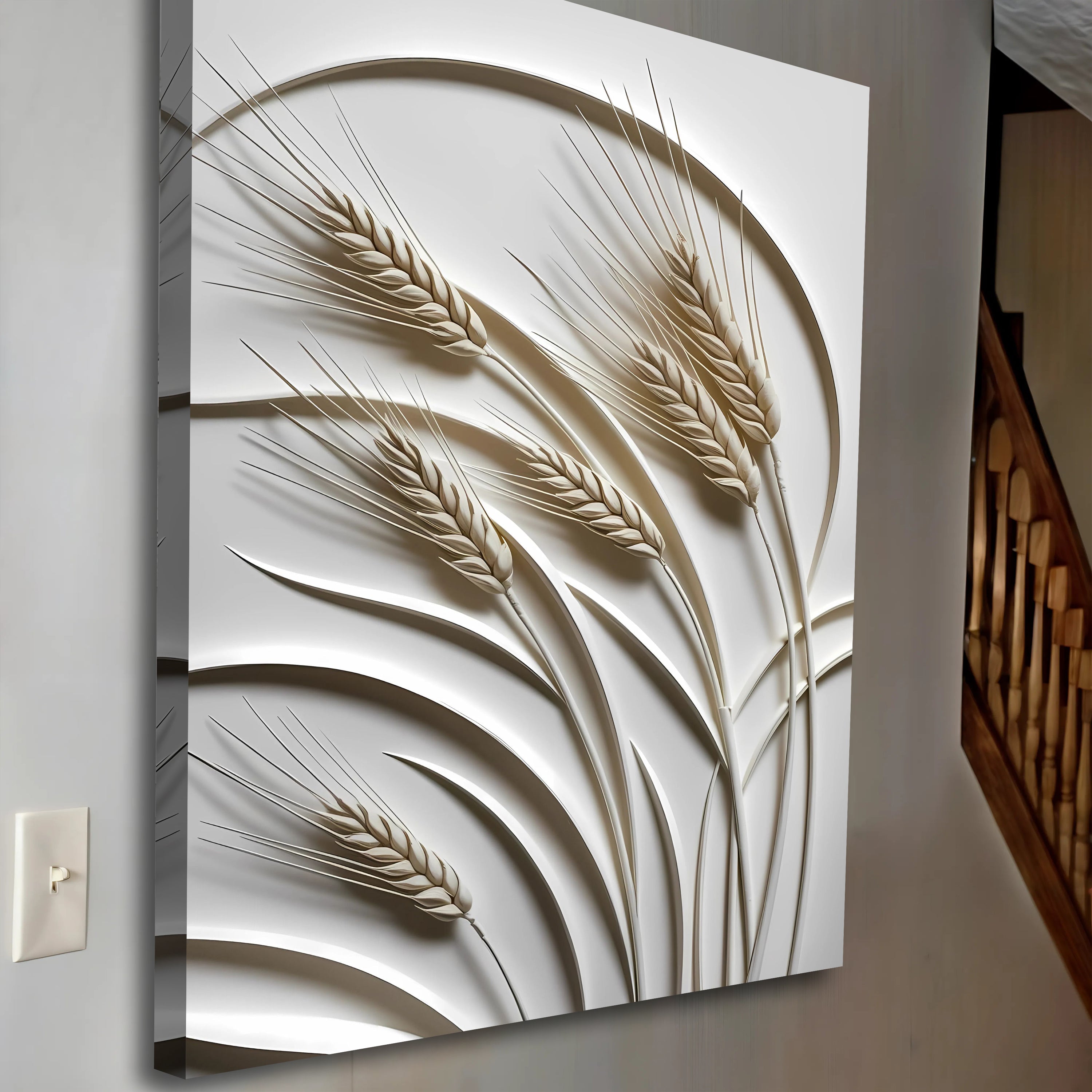 3D Minimalist Wheat Wall Art on sale at MyriadMart