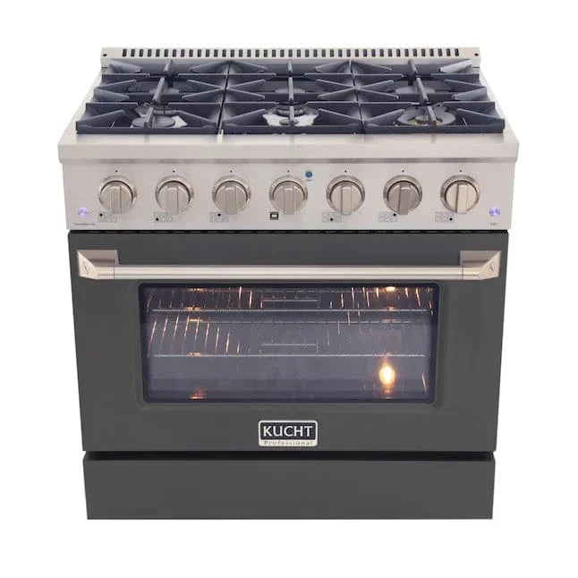 Kucht 36” Pro-Style Kitchen Dual Fuel Range - KDF362/LP-GR on sale at MyriadMart