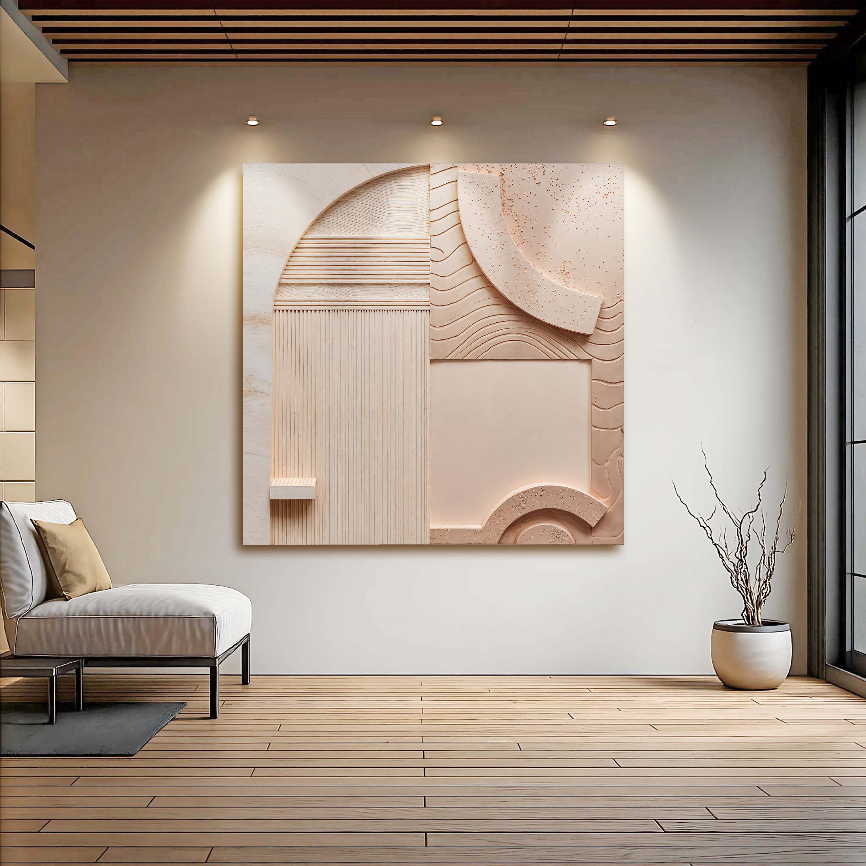 Minimalist Peach Clay Wall Art on sale at MyriadMart