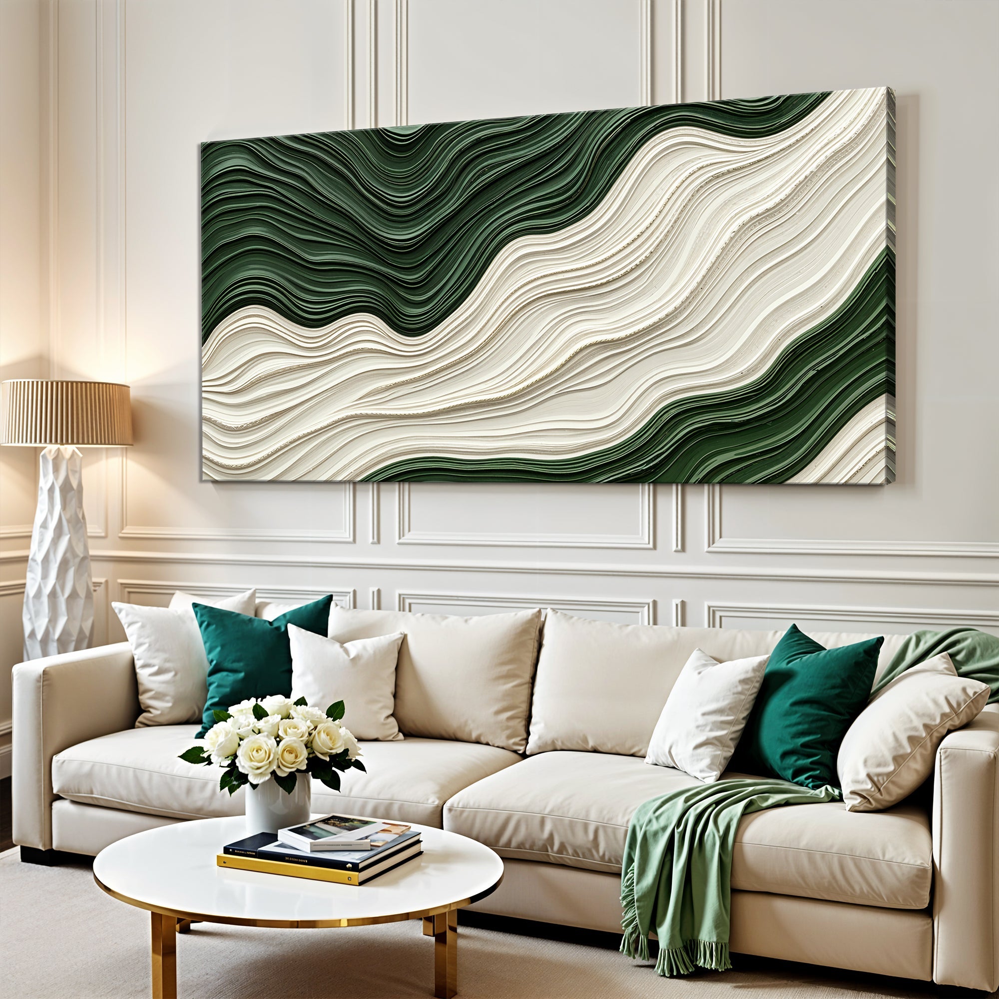 Green Rivers Abstract Wall Art VIII on sale at MyriadMart