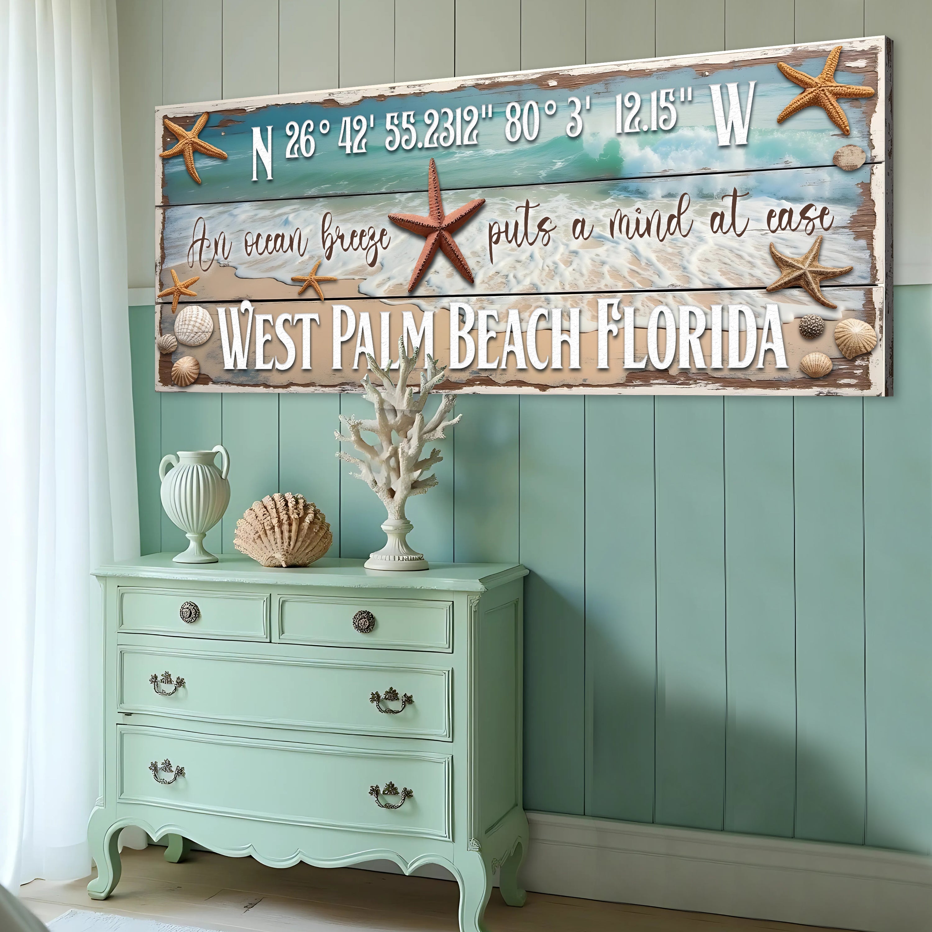 Personalized Beach House Coastal Sign III on sale at MyriadMart