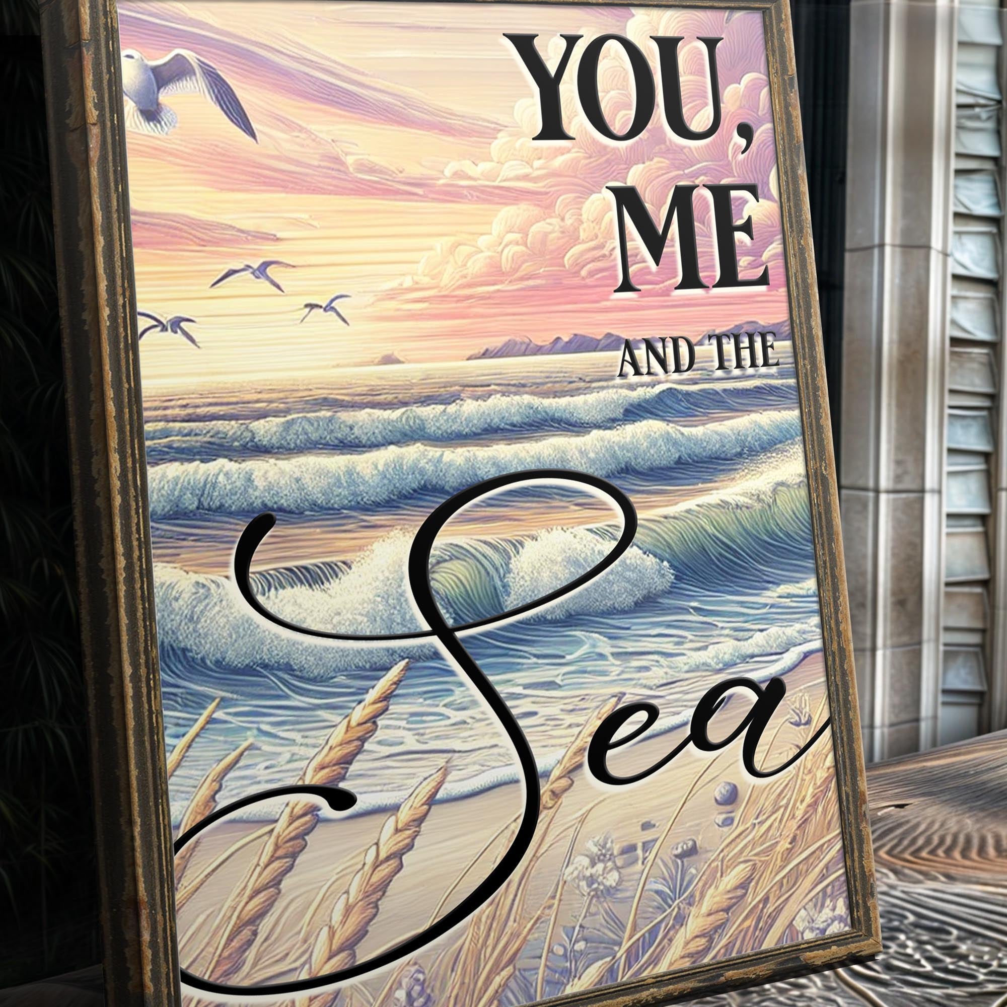 You Me and the Sea Coastal Sign on sale at MyriadMart