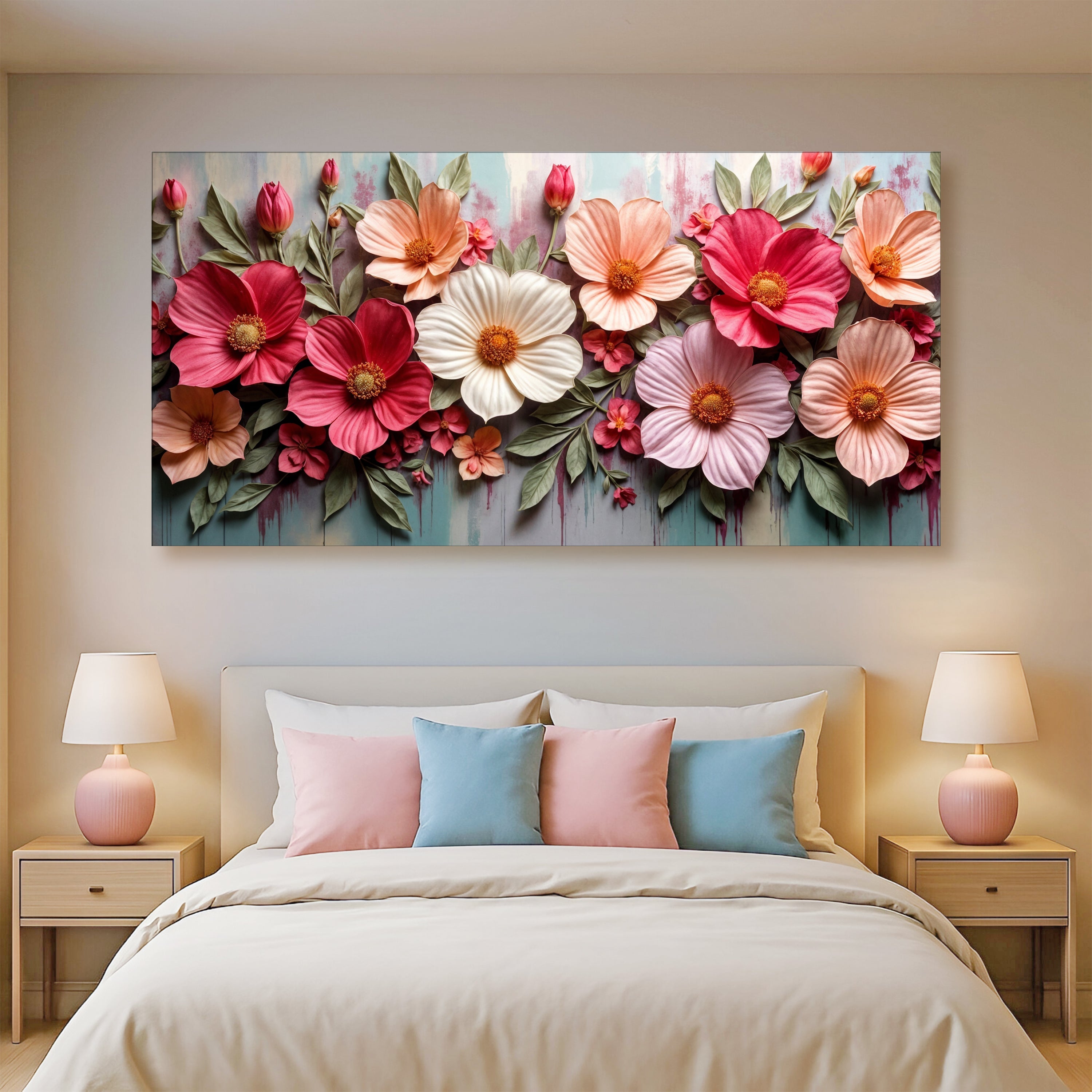 Colorful Floral Realistic Wall Art II on sale at MyriadMart