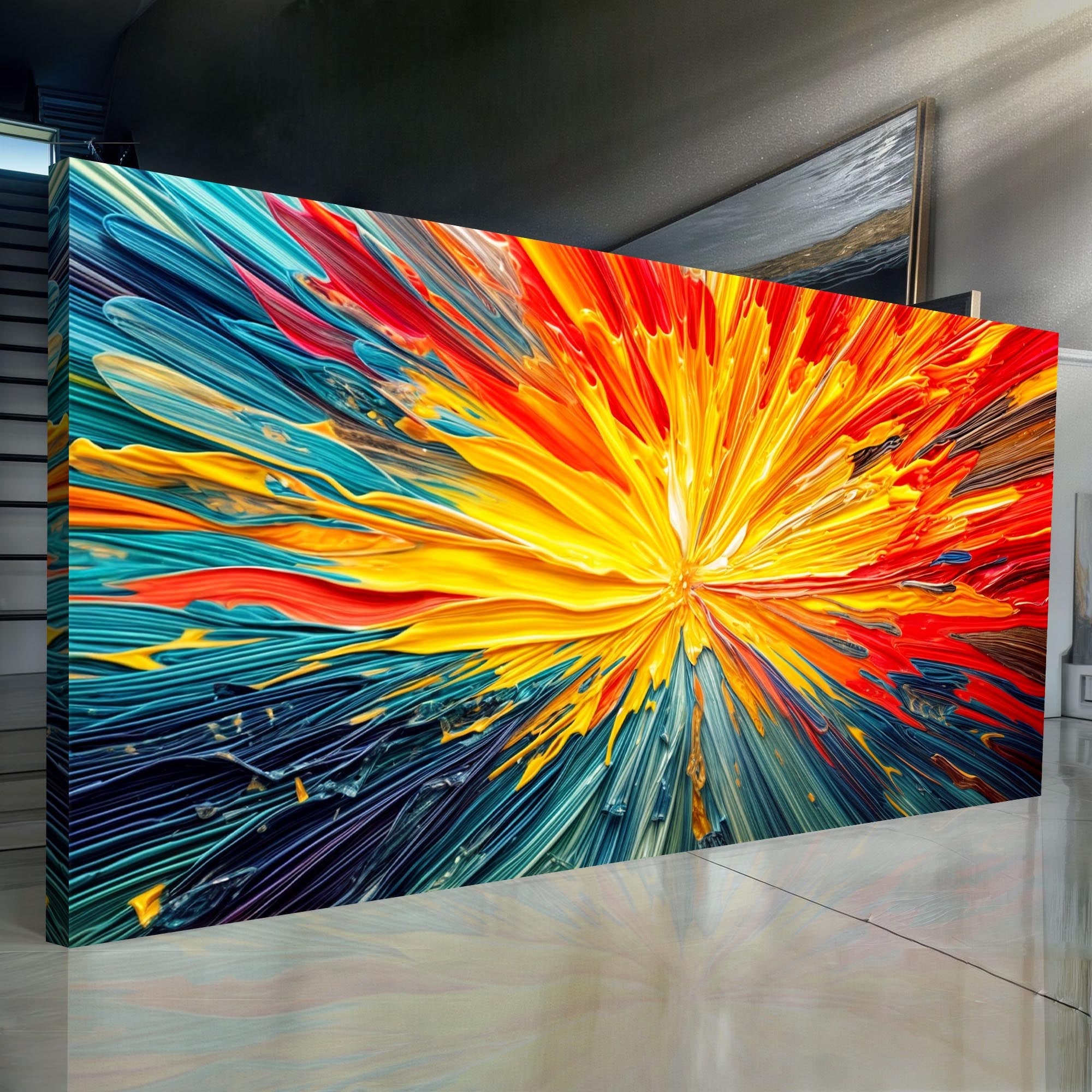 Solar Flare Impasto Wall Art on sale at MyriadMart