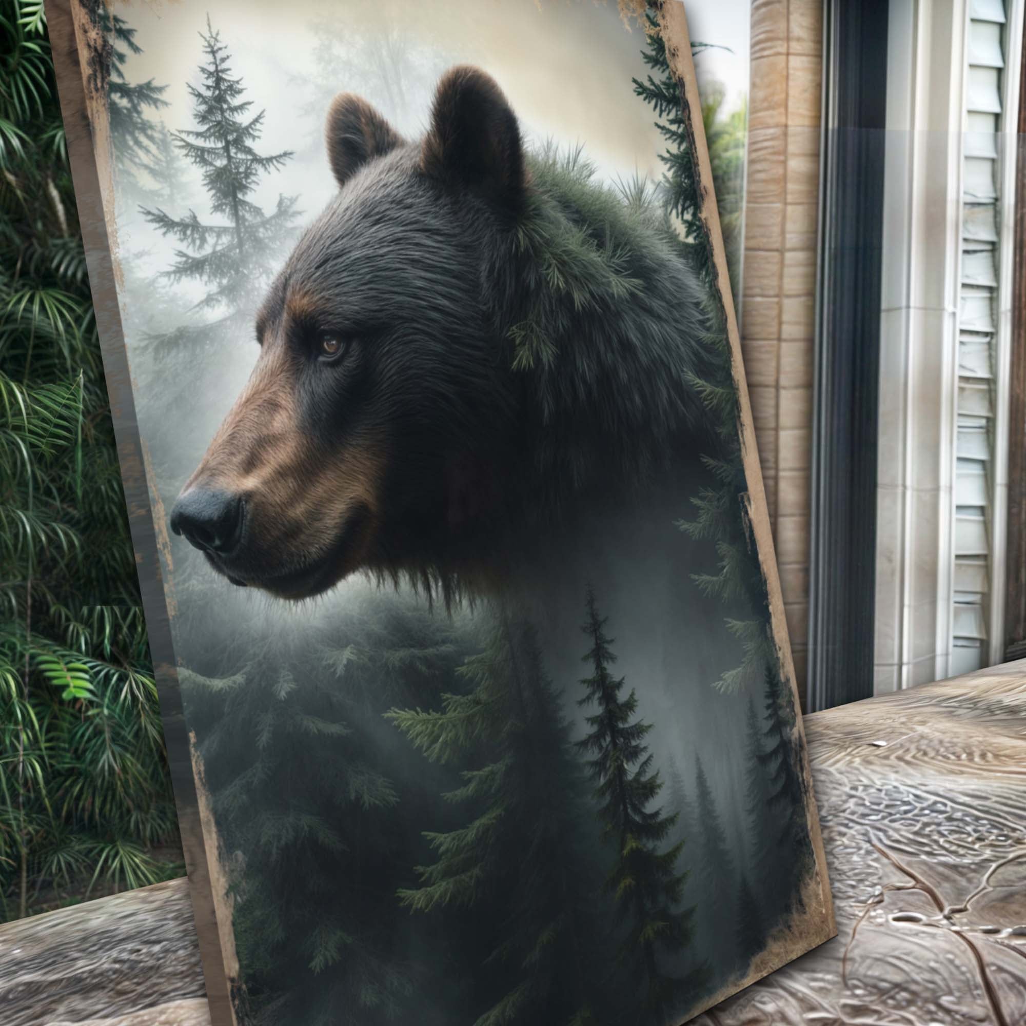 Black Bear Exposure Wall Art on sale at MyriadMart
